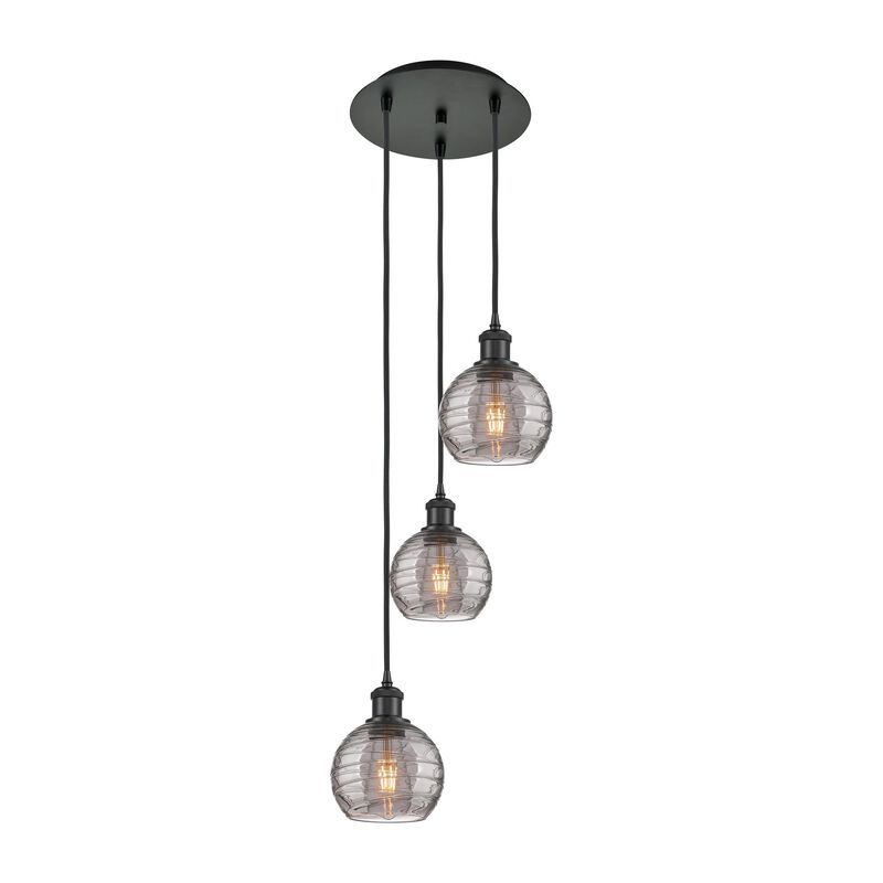 Bruno Marashlian Athens Deco Swirl 12 Inch 3 Light Multi Light Pendant by Innovations Lighting