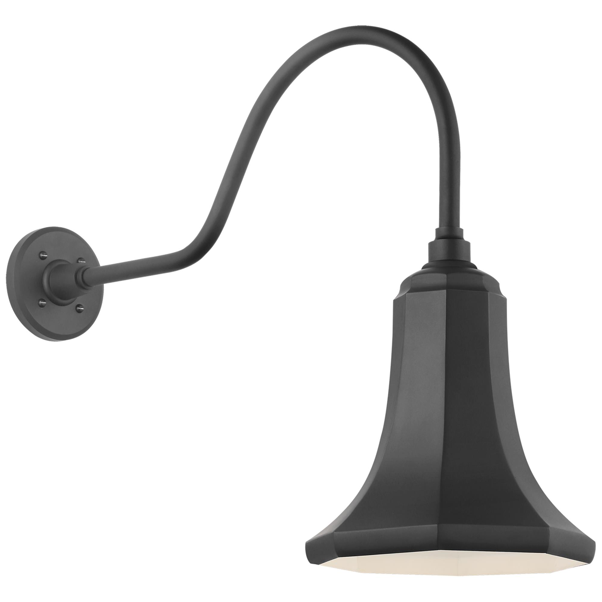 Shown in Matte Black finish and Black shade