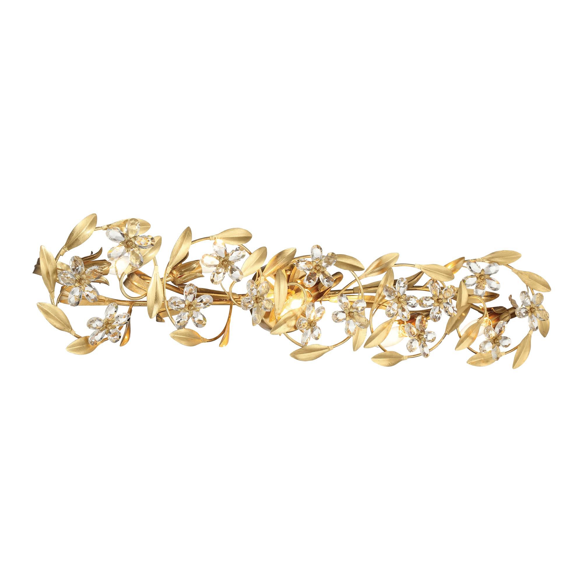 Shown in Antique Gold finish and Hand Cut crystal