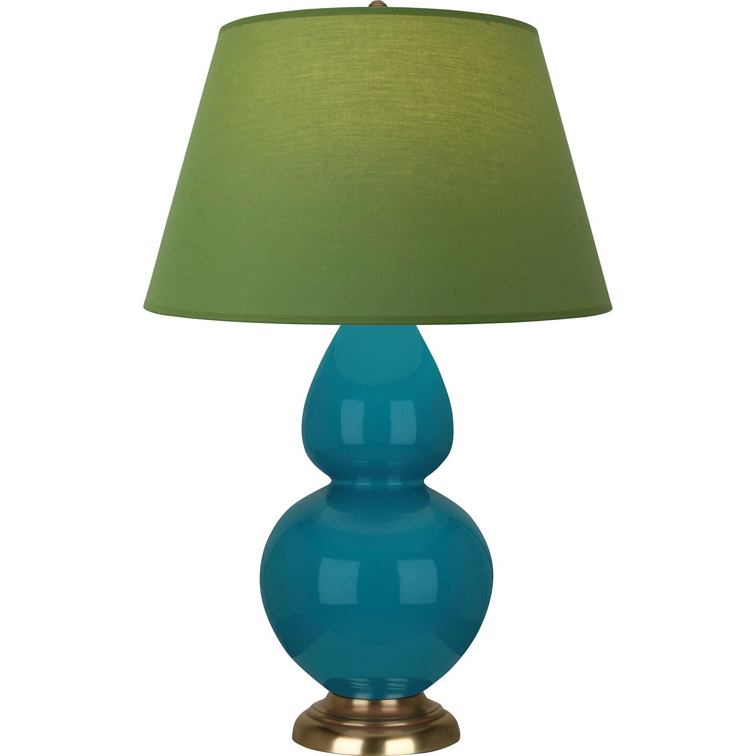 Shown in Peacock finish and Tea Green and Taupe shade and Tea Green accent