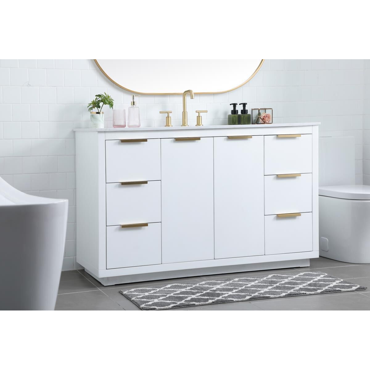 Shown in White finish