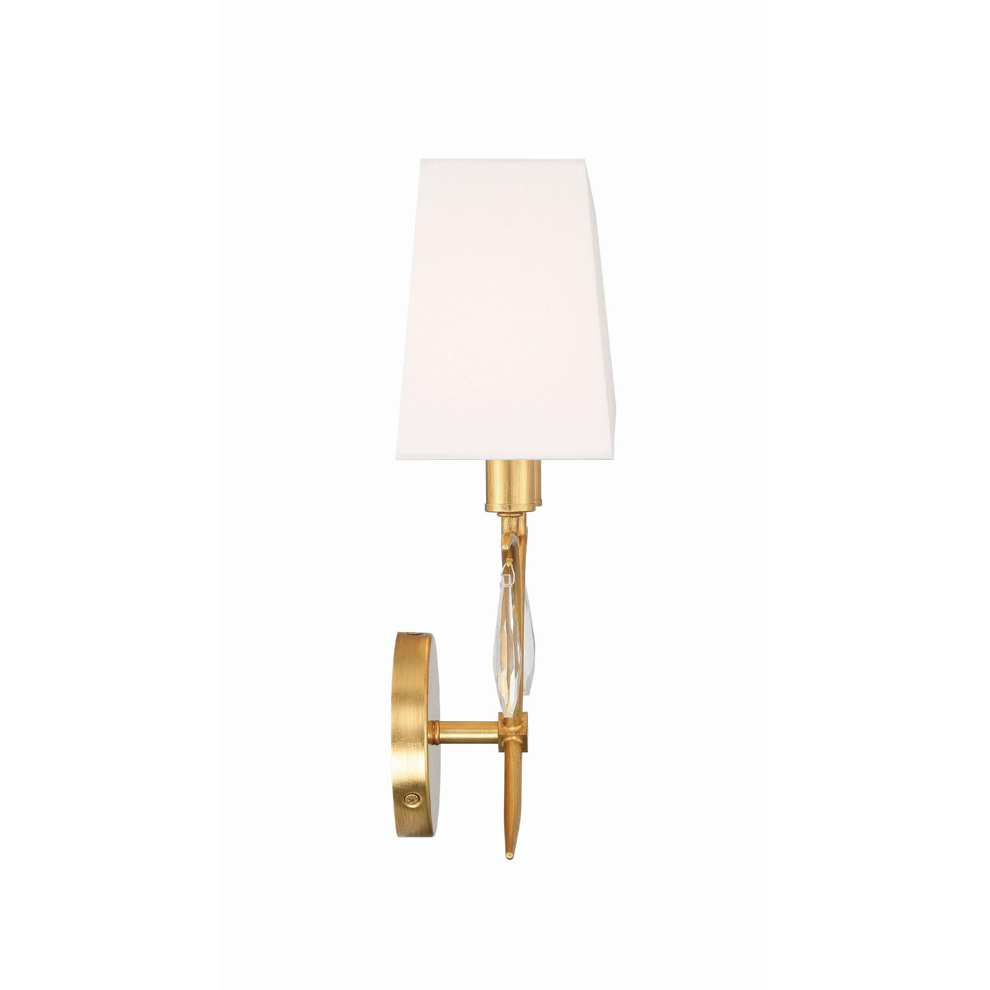 Shown in Antique Gold finish and Hand Cut crystal and Silk glass and Silk shade
