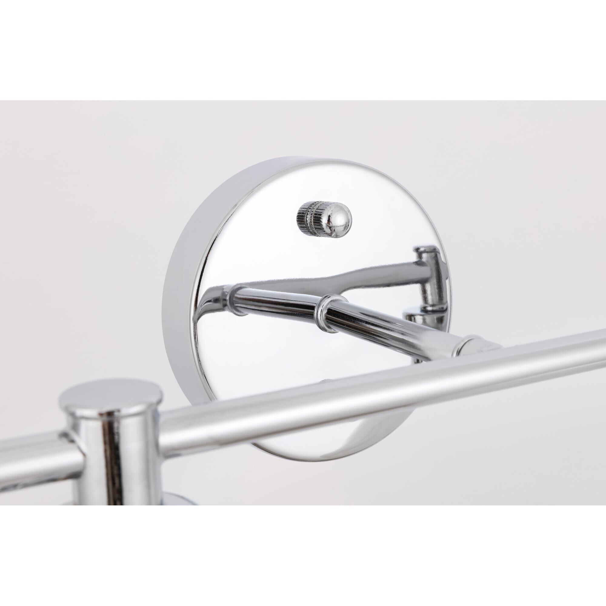 Shown in Chrome finish and Frosted White  glass