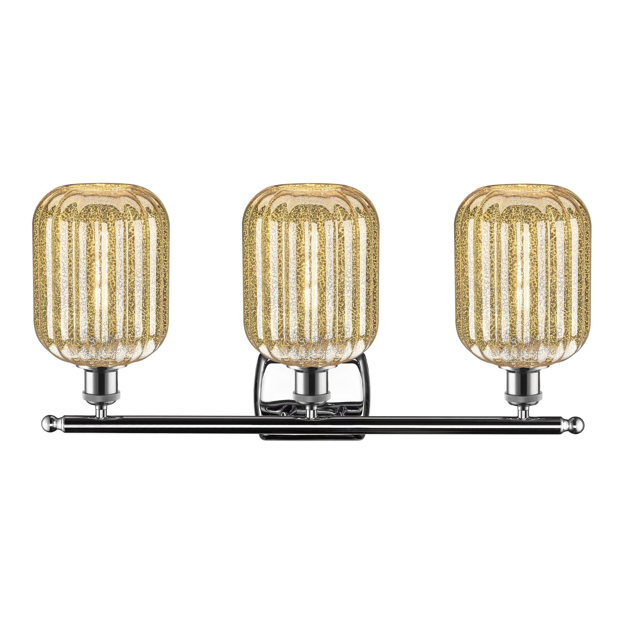 Shown in Polished Chrome finish and Mercury glass