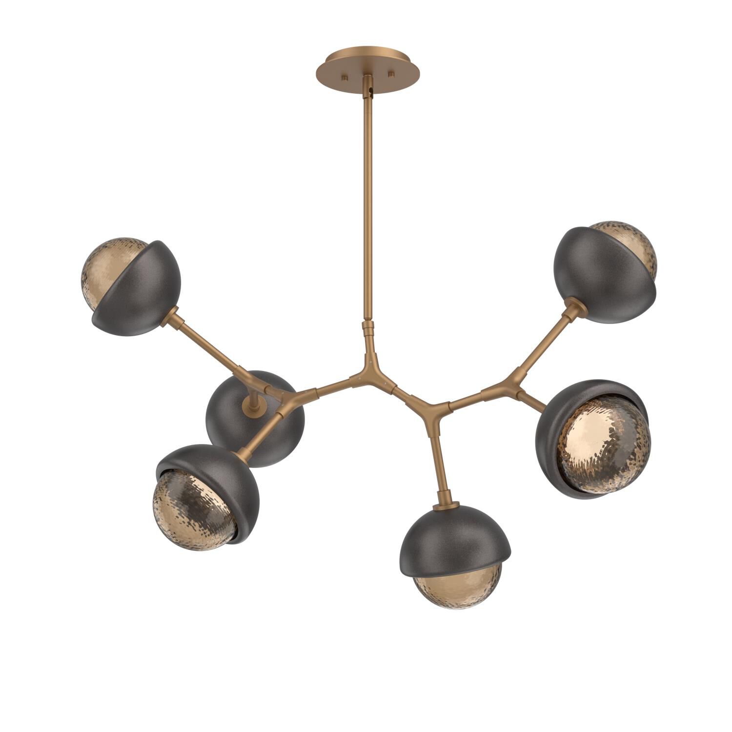 Shown in Novel Brass finish and Bronze glass and Graphite accent