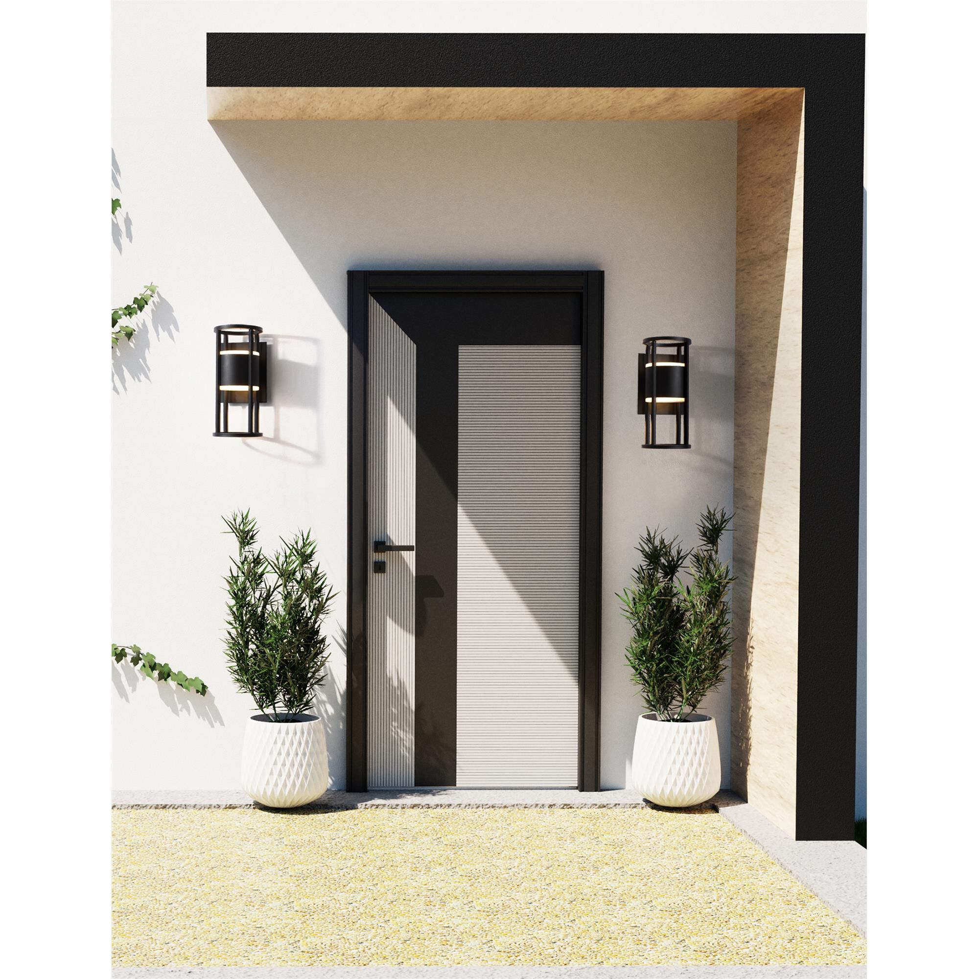Shown in Black finish and Etched glass