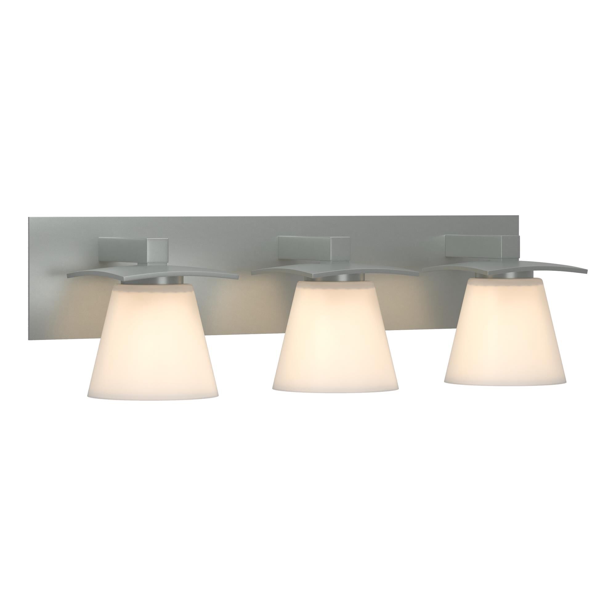 Shown in Vintage Platinum finish and Opal  glass