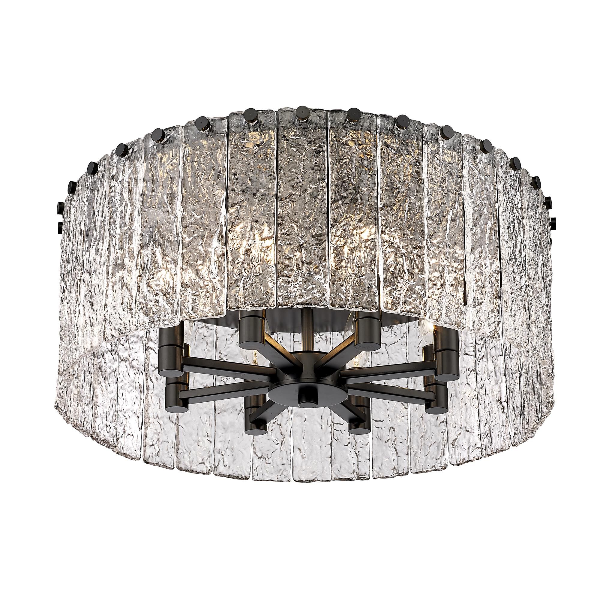 Glacier 20 Inch 8 Light Flush Mount by Z-Lite