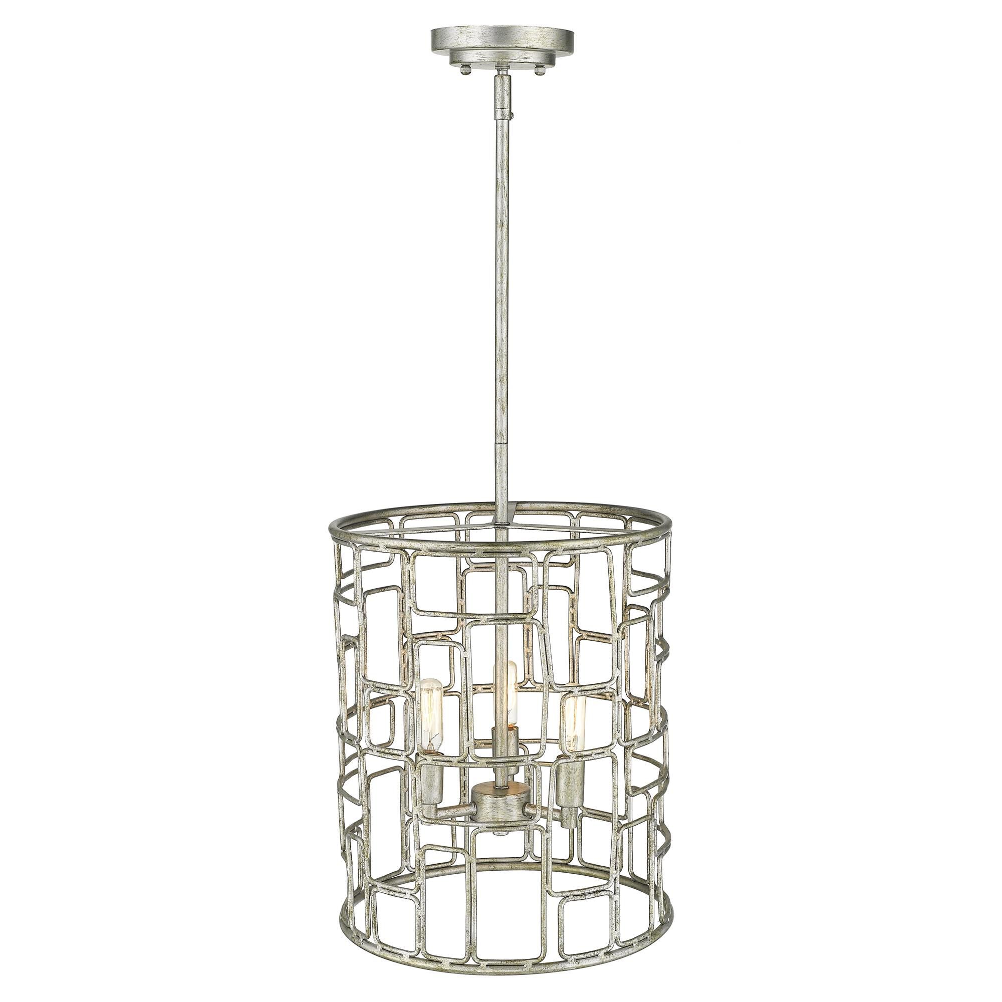 Shown in Antique Silver finish and -- glass and -- shade