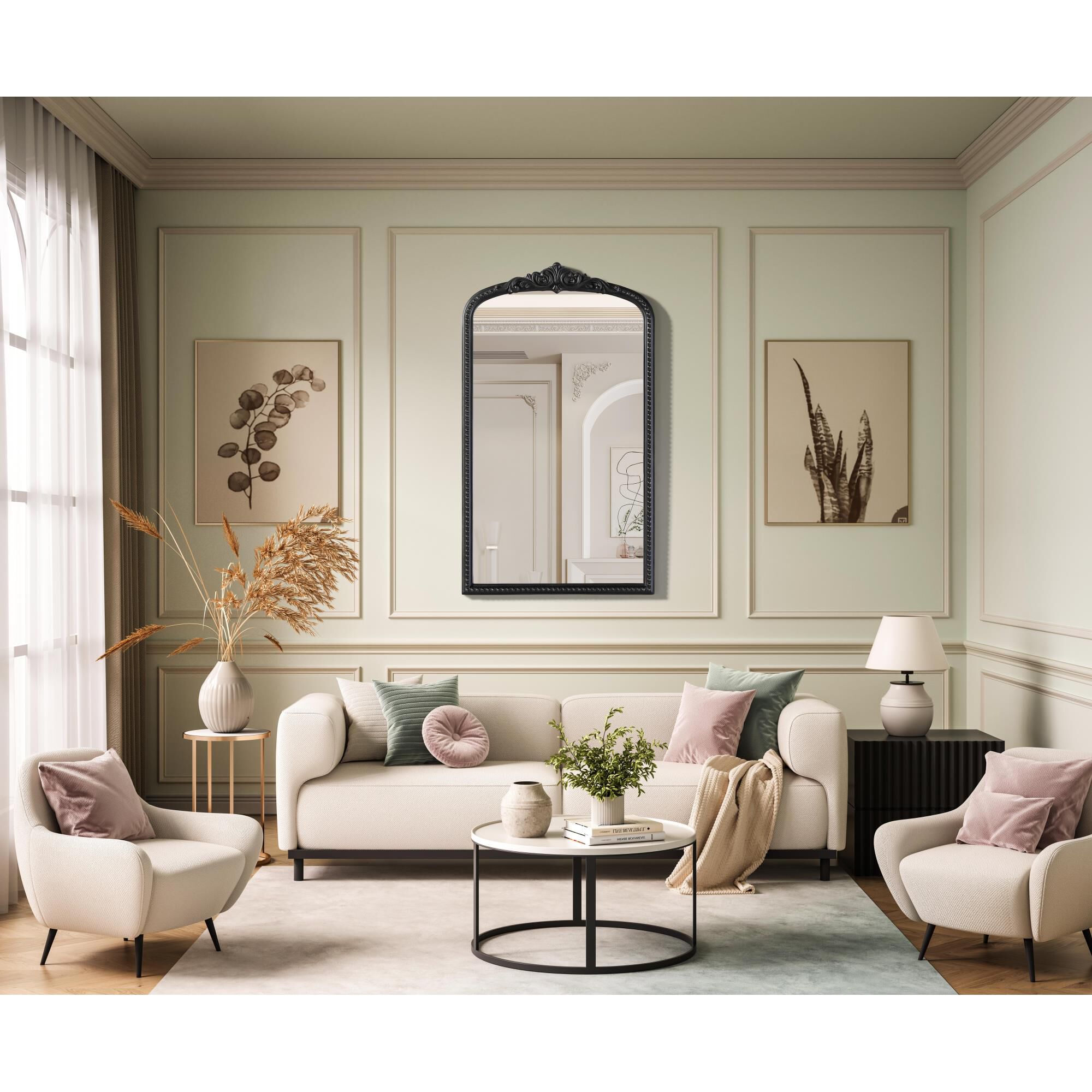 Naomi 42 Inch Decorative Mirror by Elegant Decor