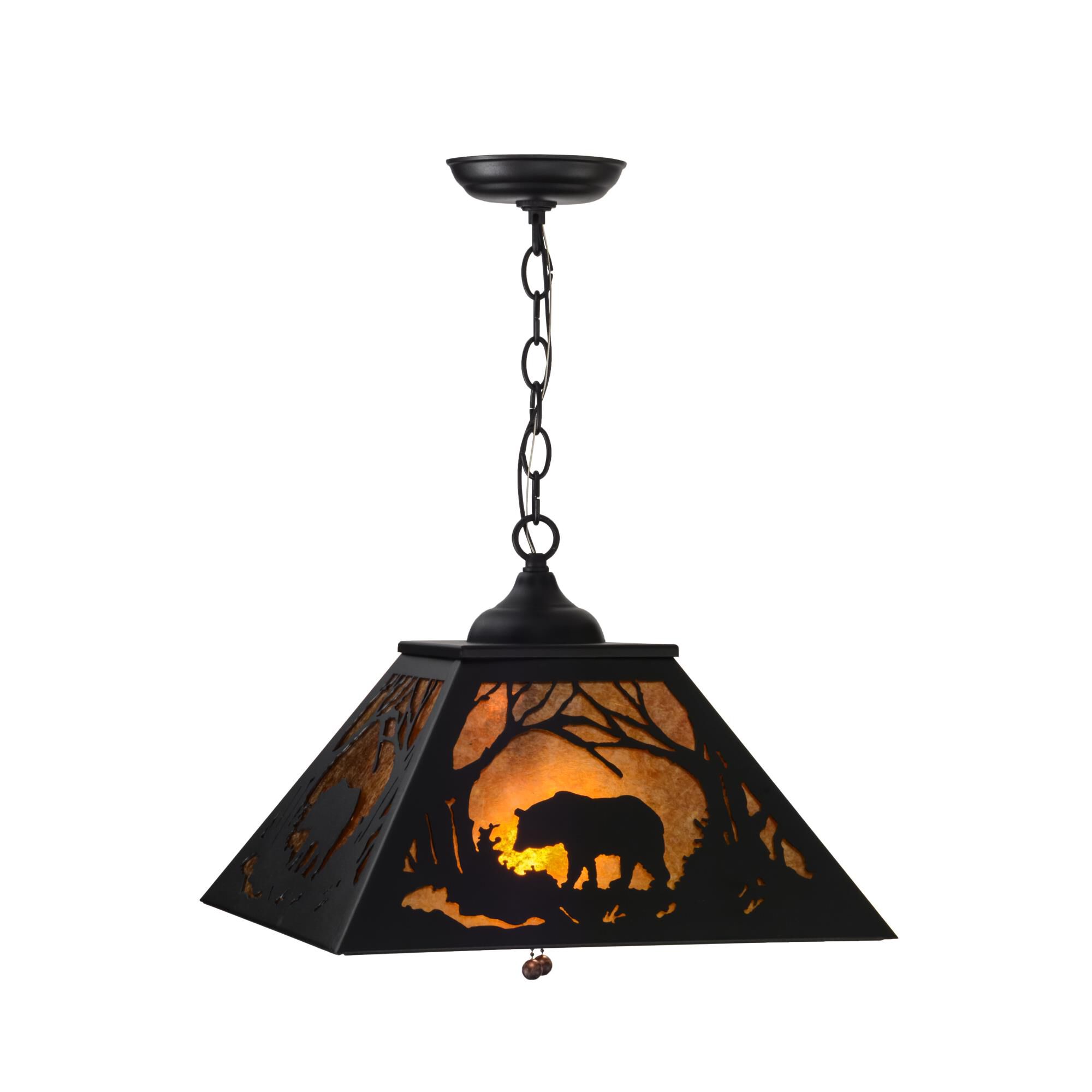 Bear At Dawn 22 Inch Large Pendant by Meyda Lighting