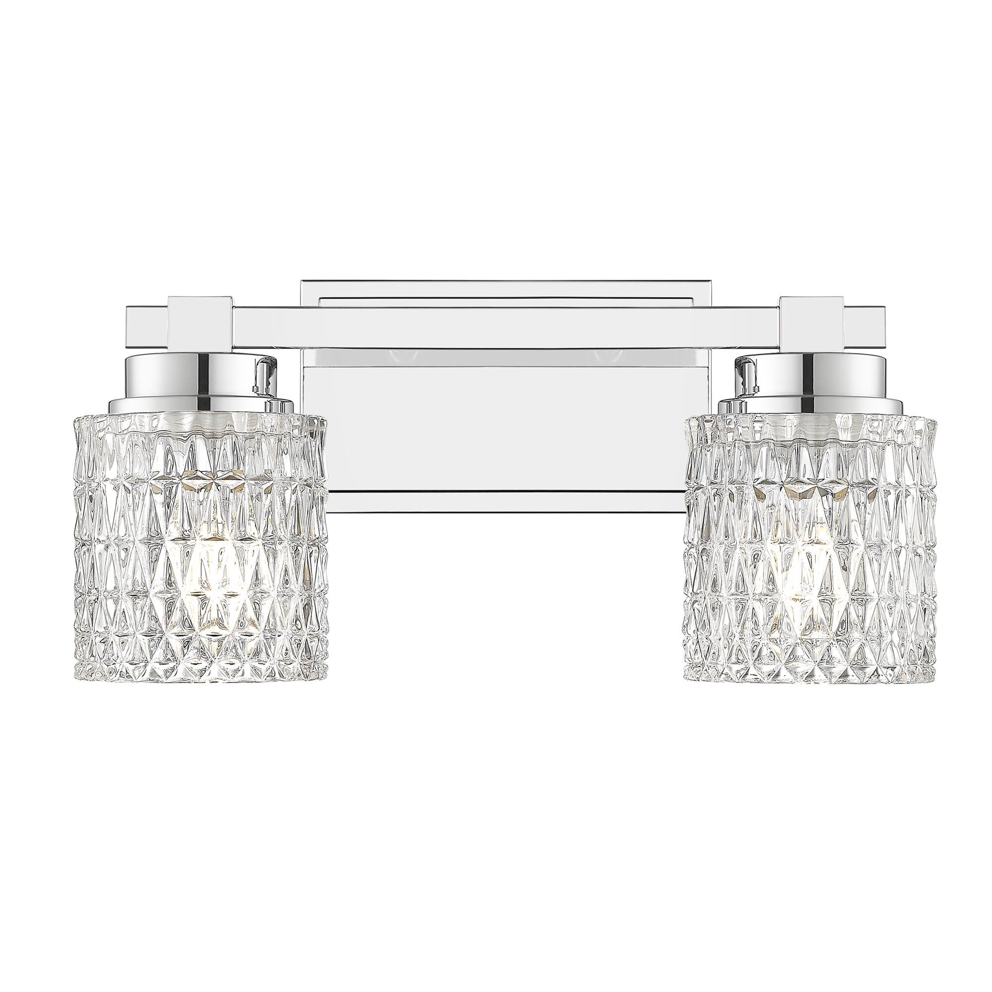 Shown in Chrome finish and Clear Diamond glass