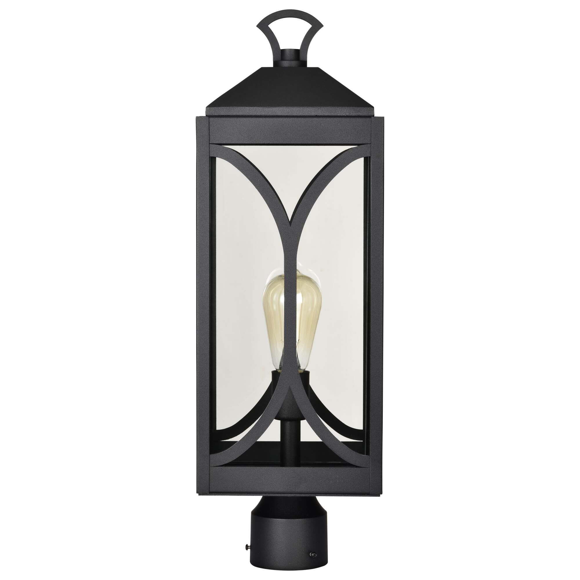 Shown in Matte Black finish and Clear glass