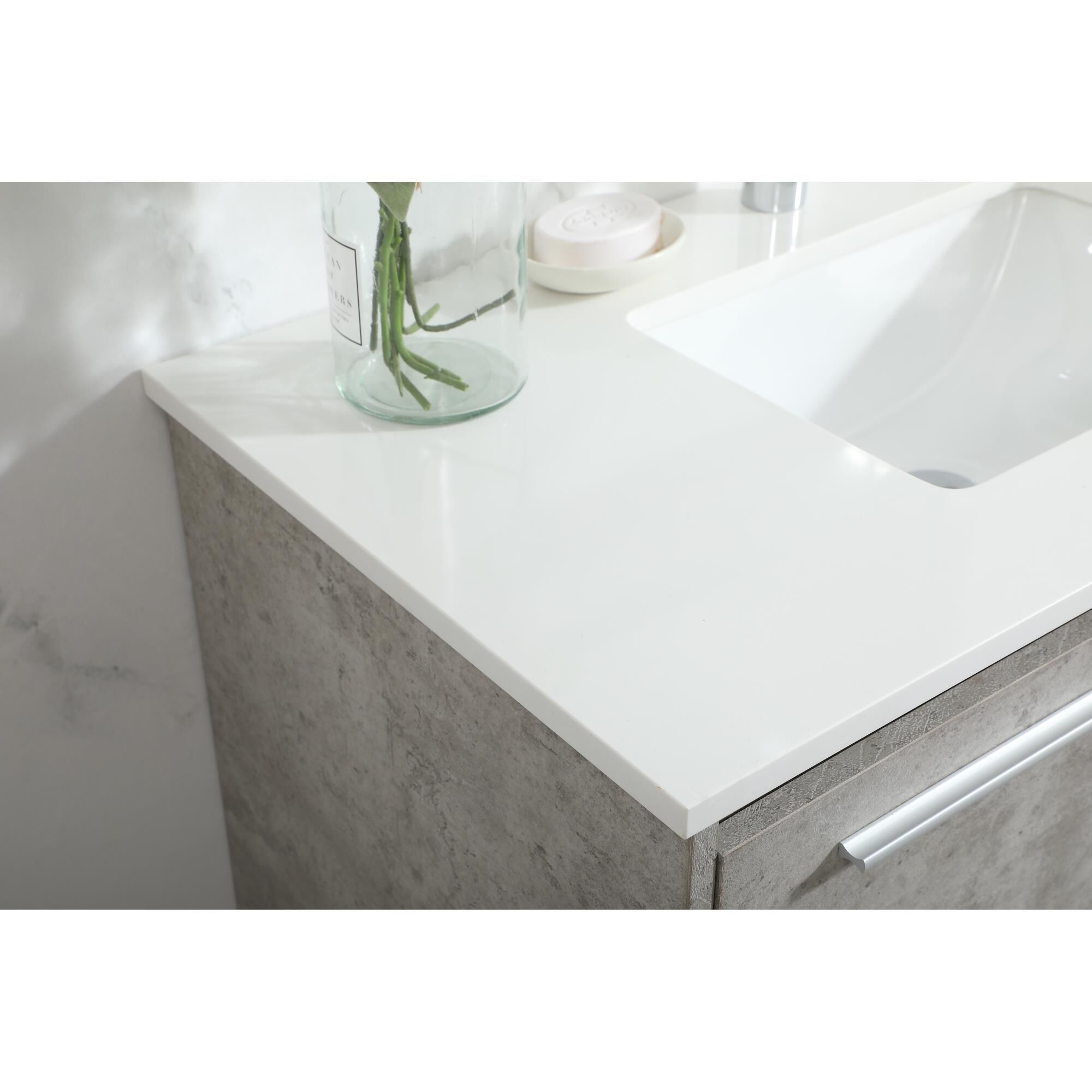 Shown in Concrete Grey finish