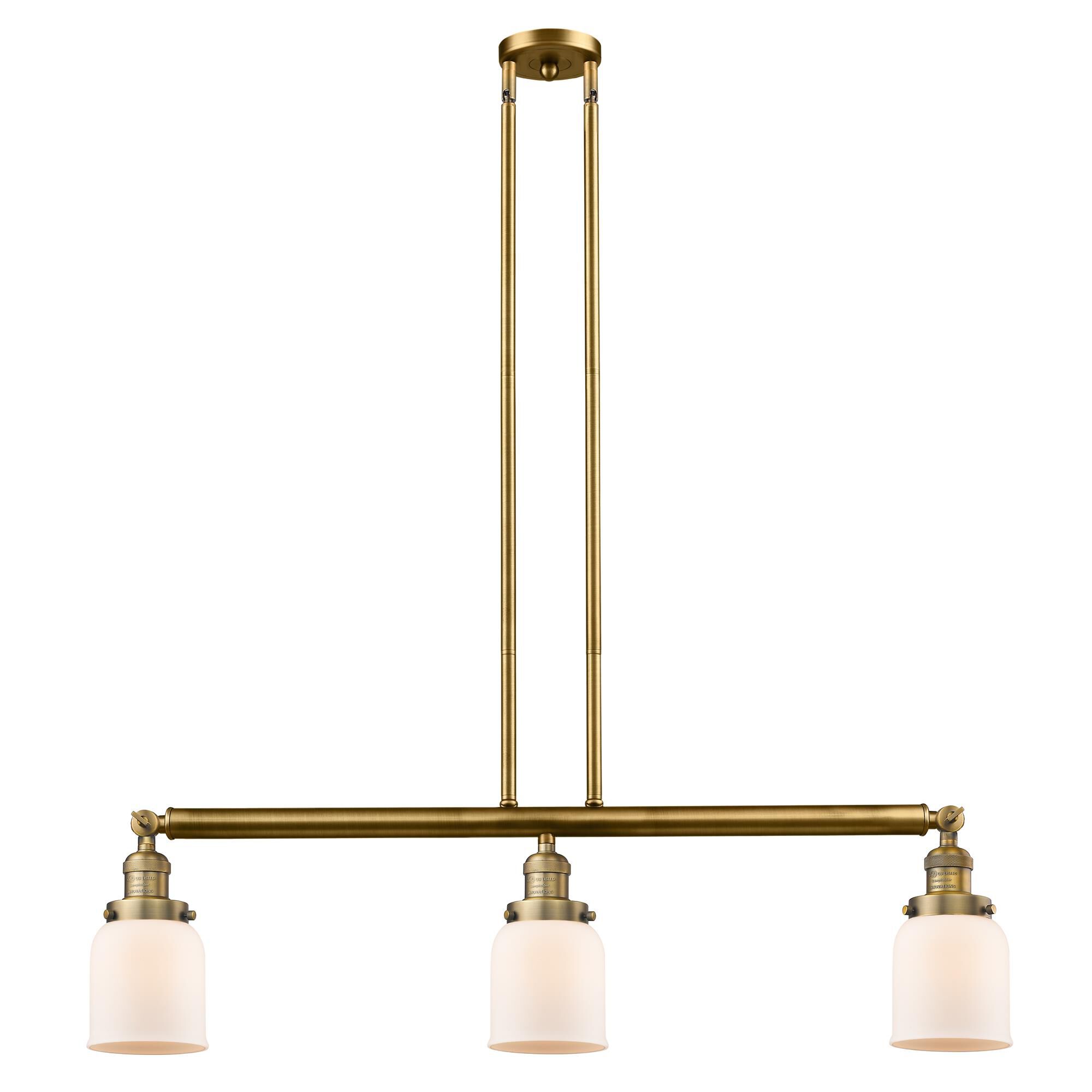 Bruno Marashlian Small Bell 36 Inch 3 Light Linear Suspension Light by Innovations Lighting