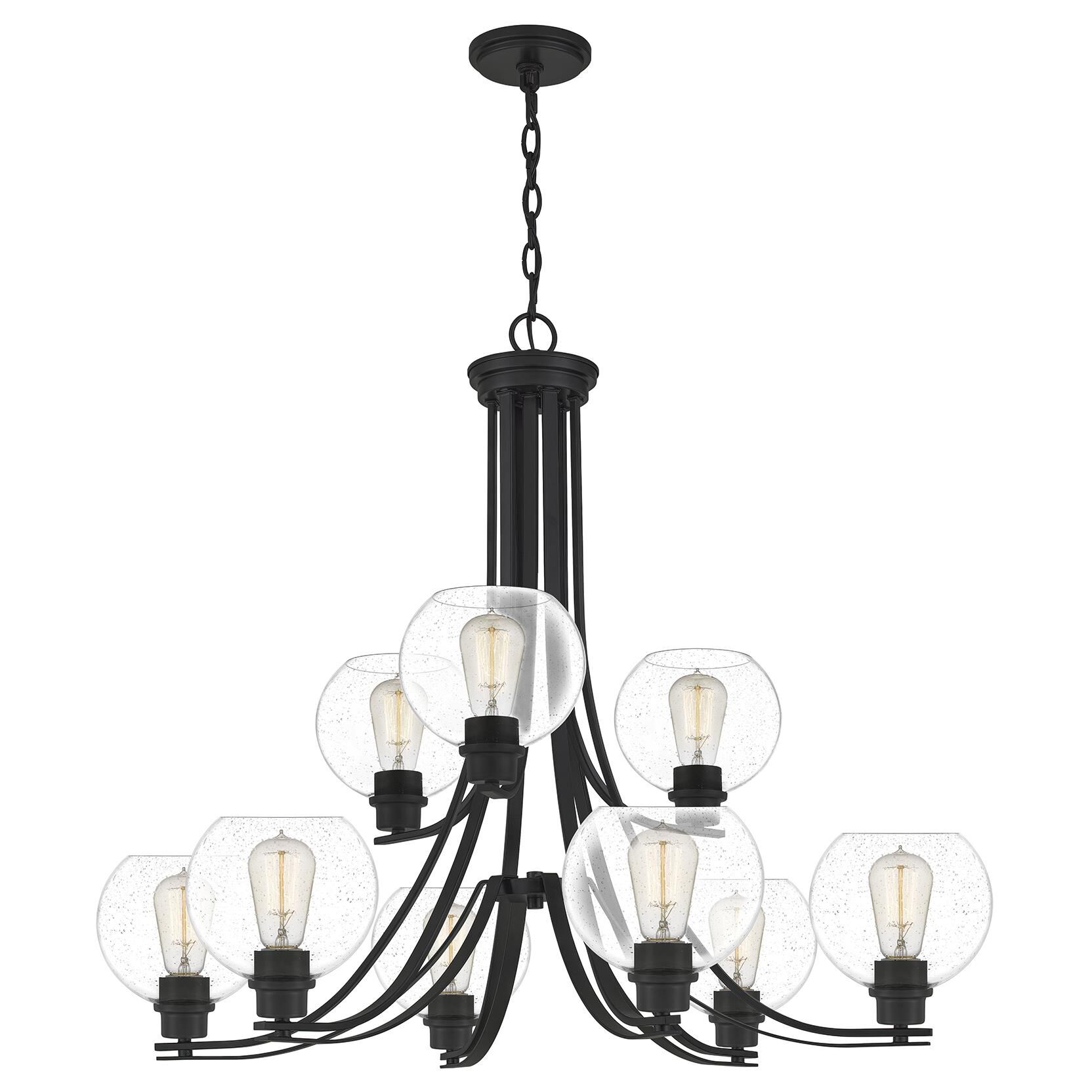 Pruitt 34 Inch 9 Light Chandelier by Quoizel