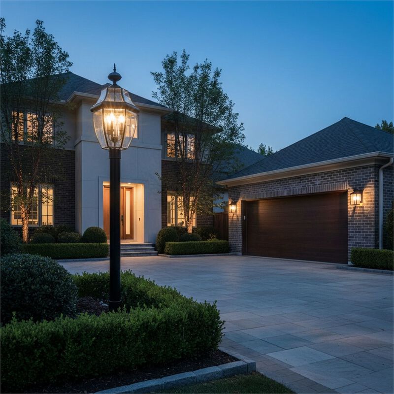 Lancaster 24 Inch Tall 3 Light Outdoor Post Lamp by Generation Lighting