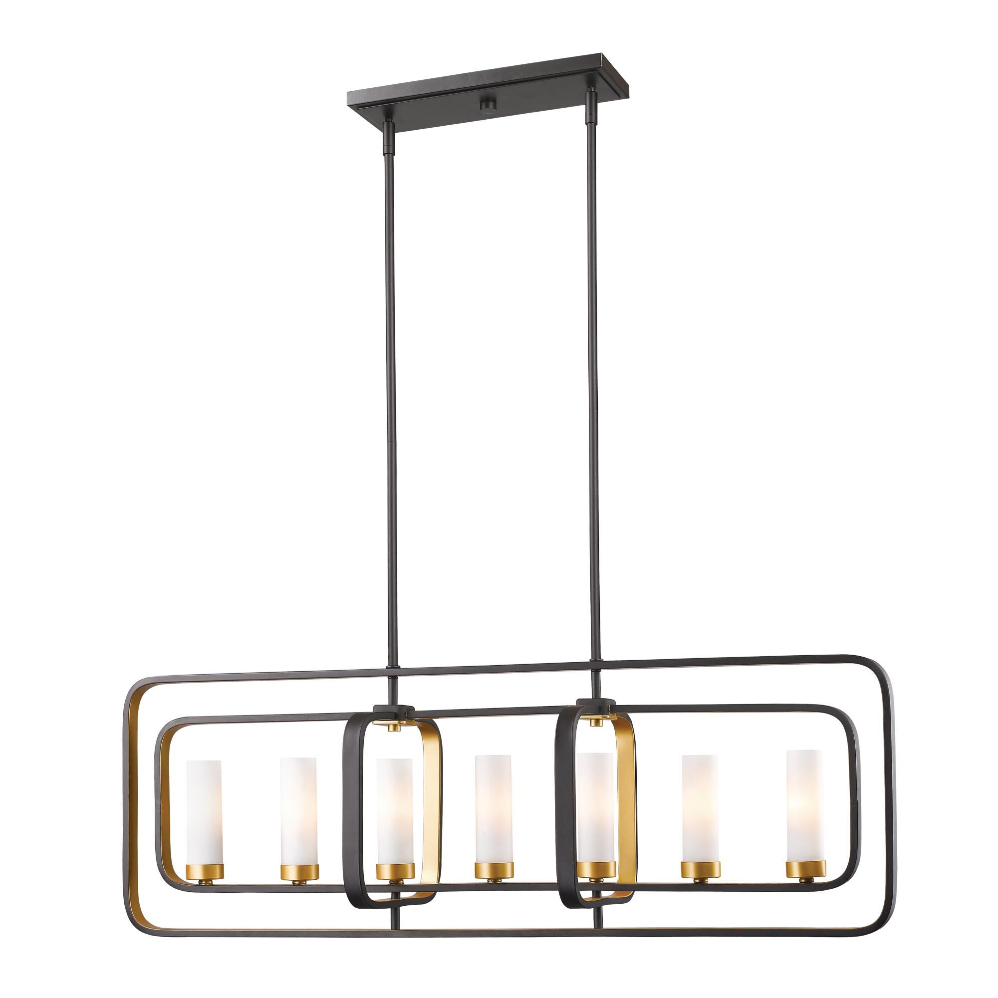 Shown in Bronze Gold finish and Glass shade