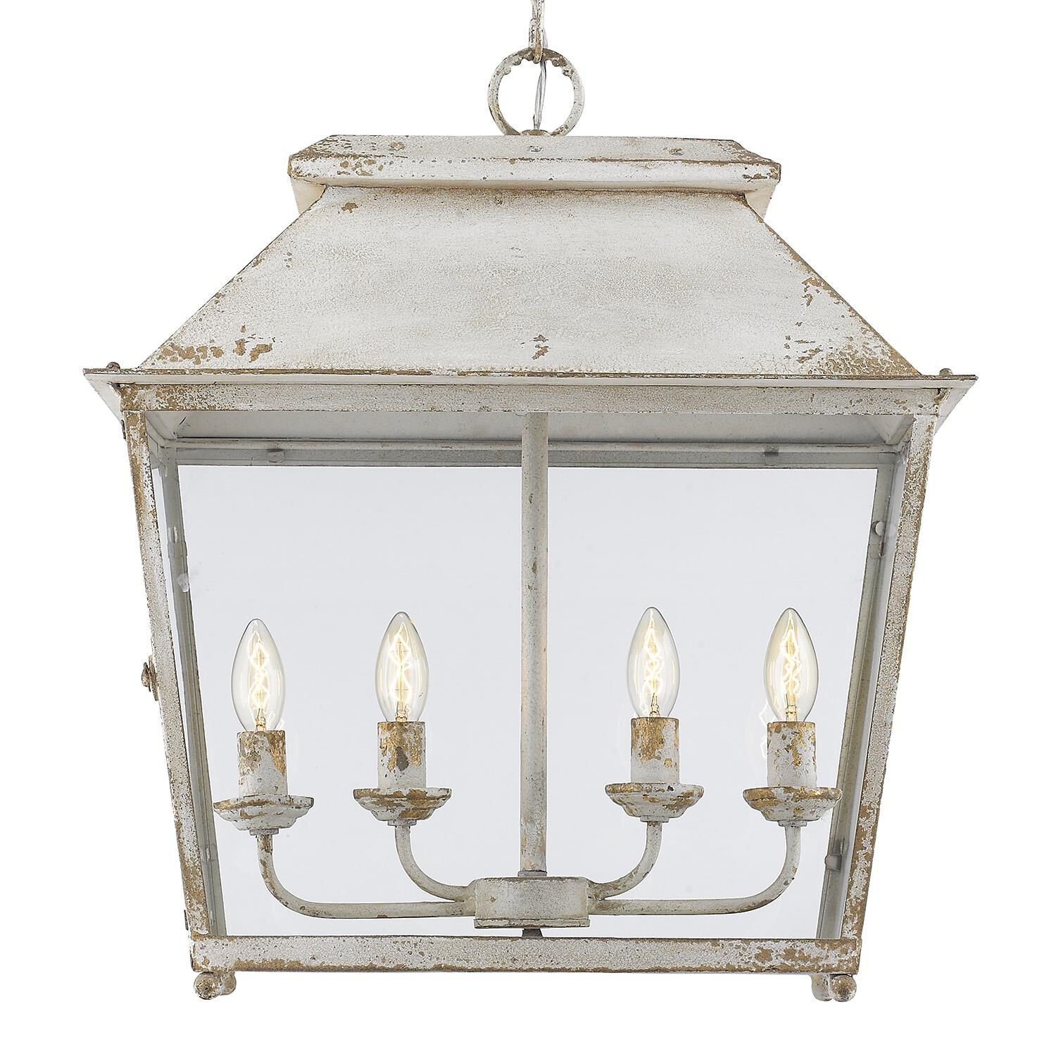 Shown in Antique Ivory finish and Clear glass and Clear Glass shade
