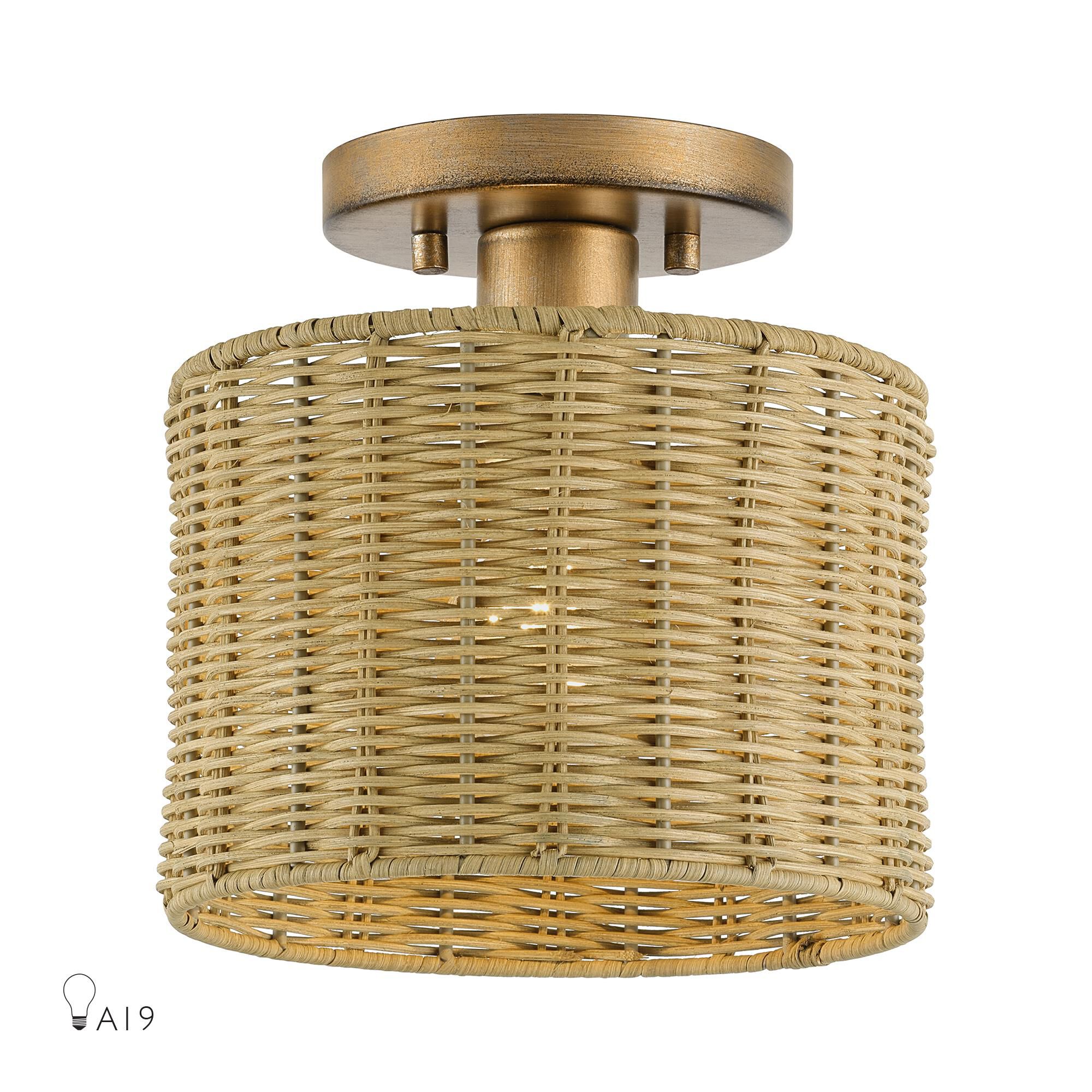 Weavington 9 Inch Semi Flush Mount by Livex Lighting