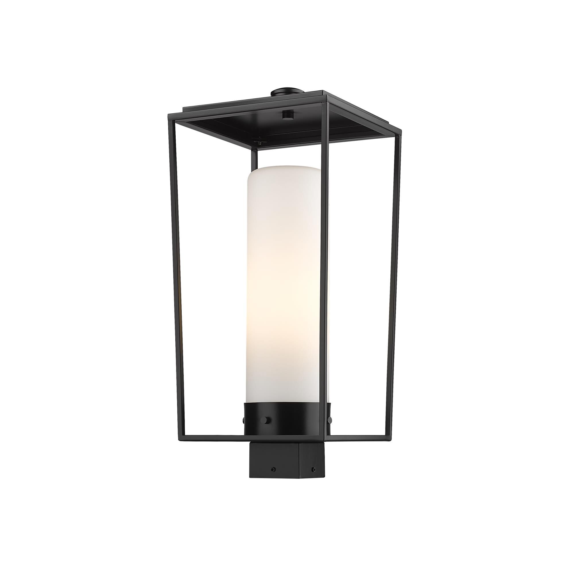 Shown in Black finish and Glass shade