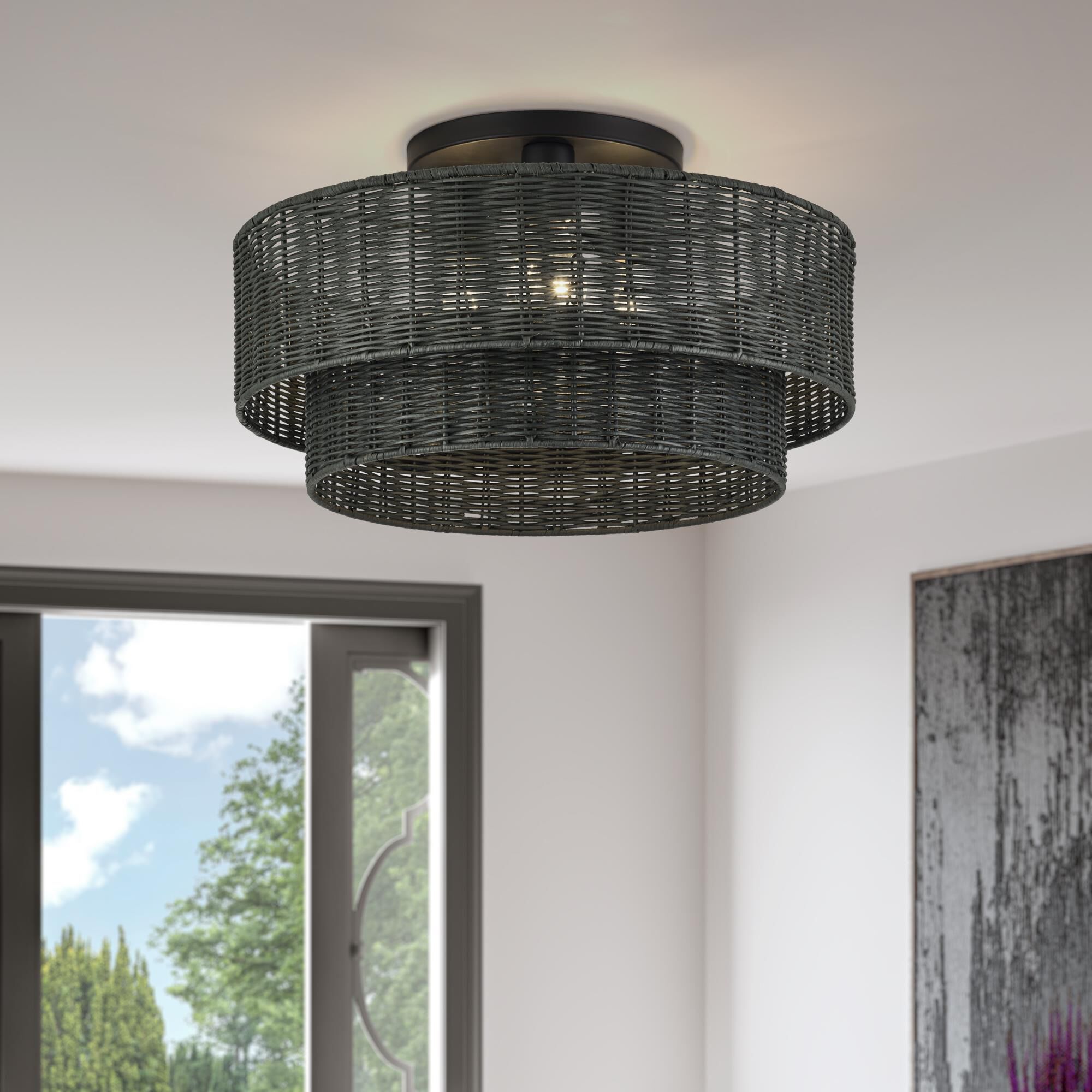Weavington 18 Inch Semi Flush Mount by Livex Lighting