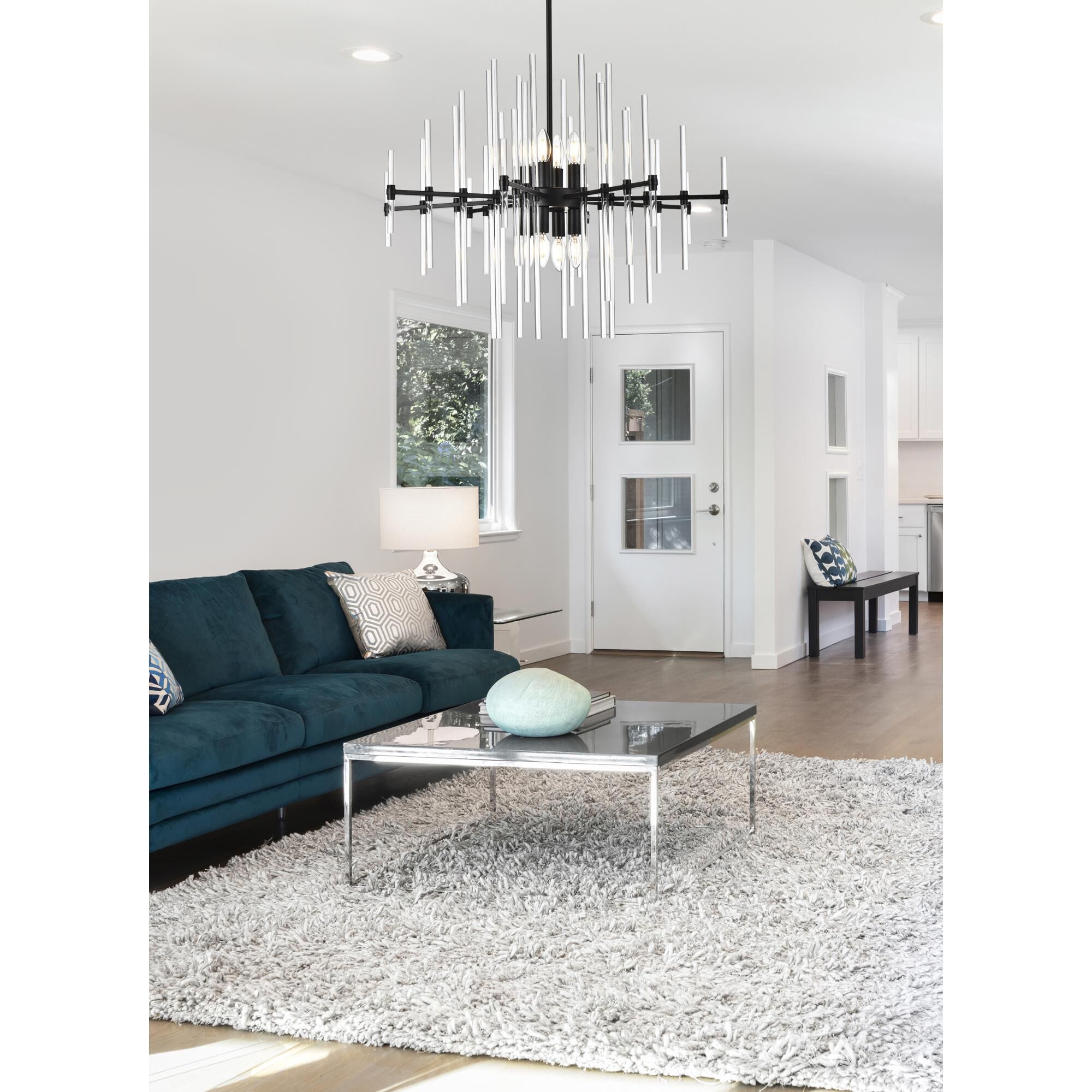 Sienna 31 Inch 8 Light Chandelier by Elegant Lighting