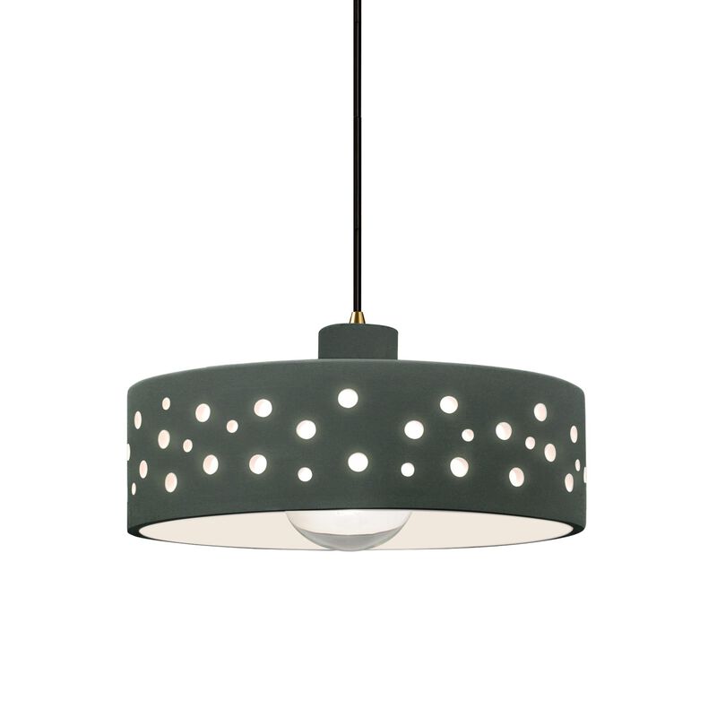 Perforated Dish 12 Inch Mini Pendant by Justice Design Group
