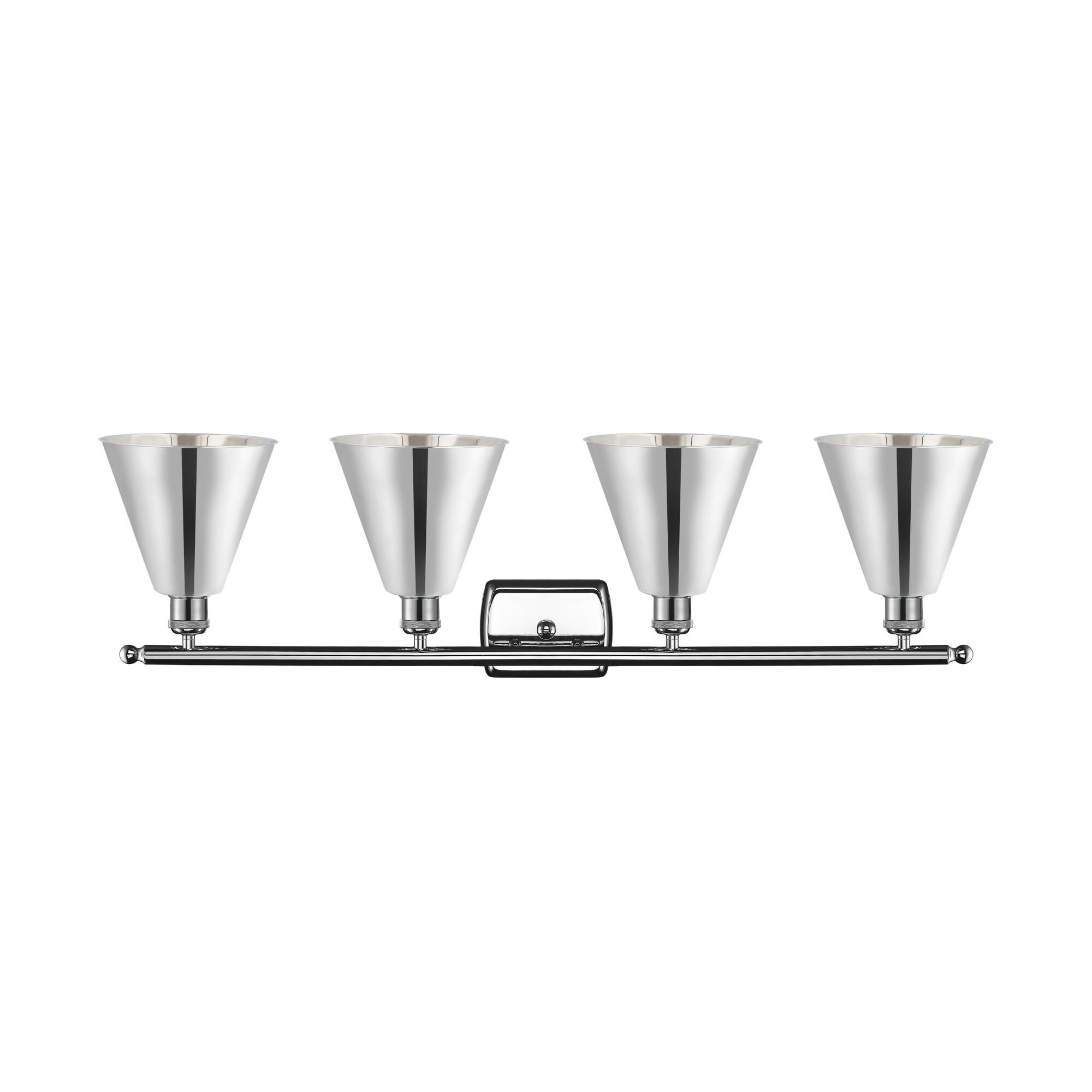 Shown in Polished Chrome finish and Polished Chrome Ballston Cone shade