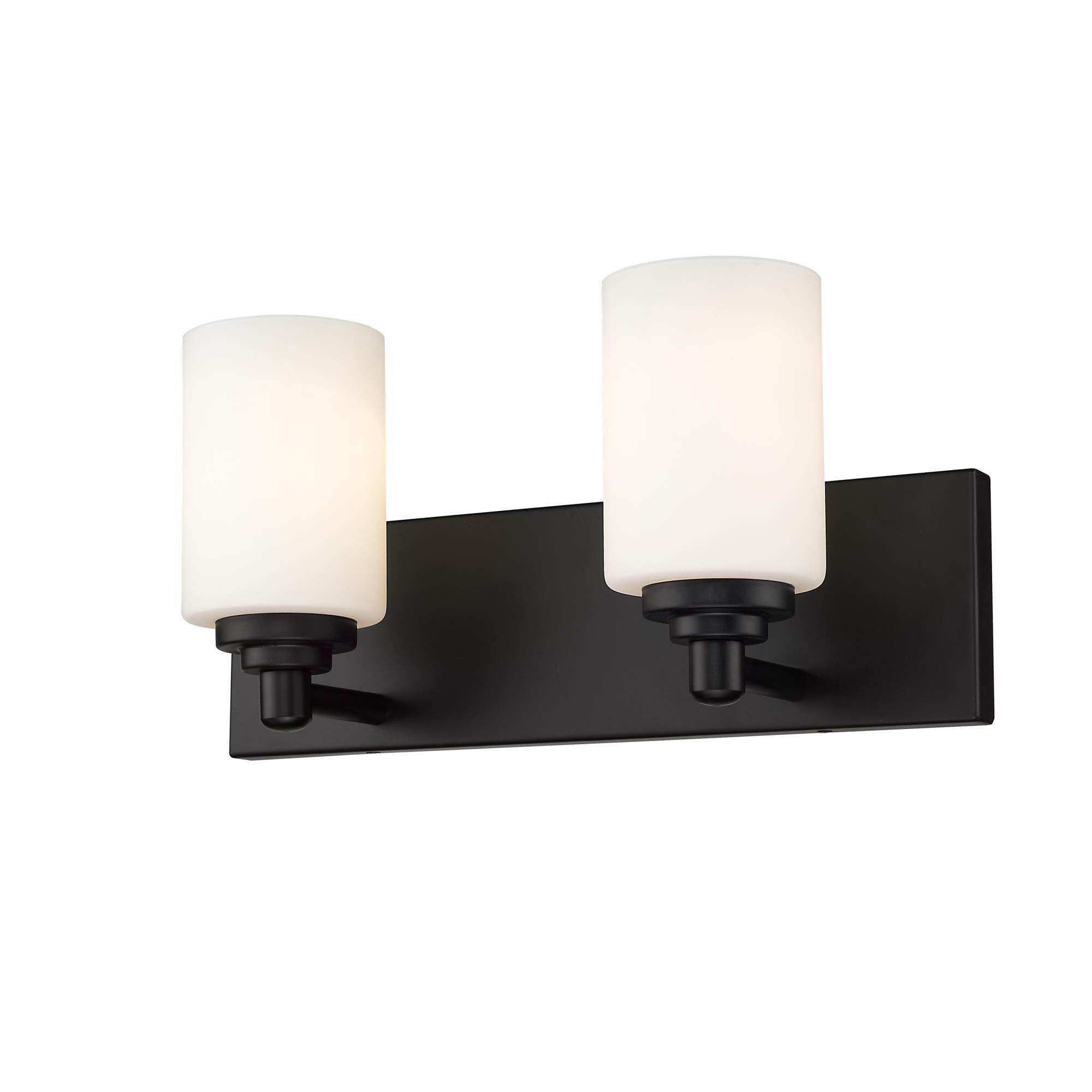 Shown in Matte Black finish and Glass shade