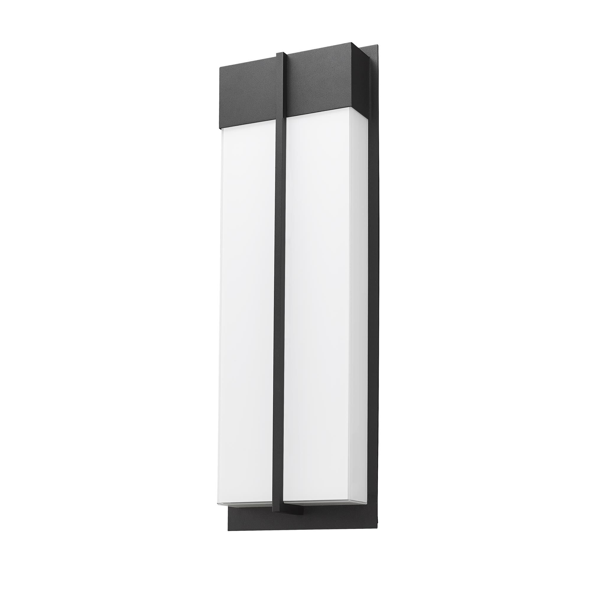 Shown in Black finish and Gloss Opal glass and Gloss Opal shade