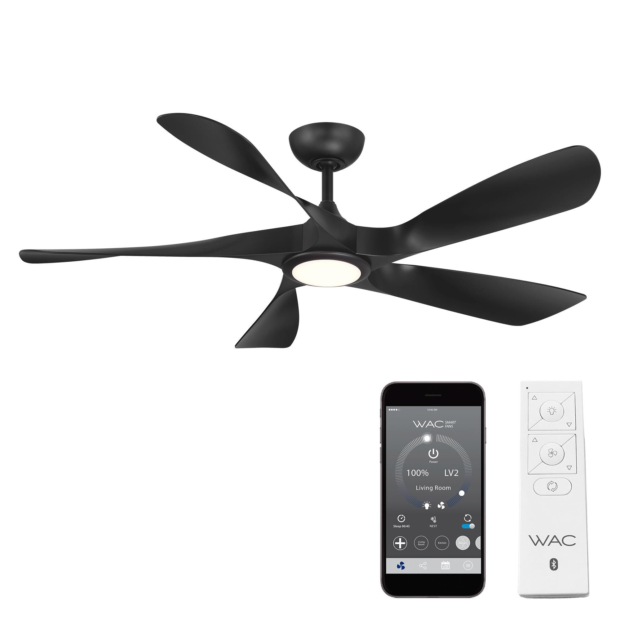 Swirl 54 Inch Ceiling Fan by WAC Lighting