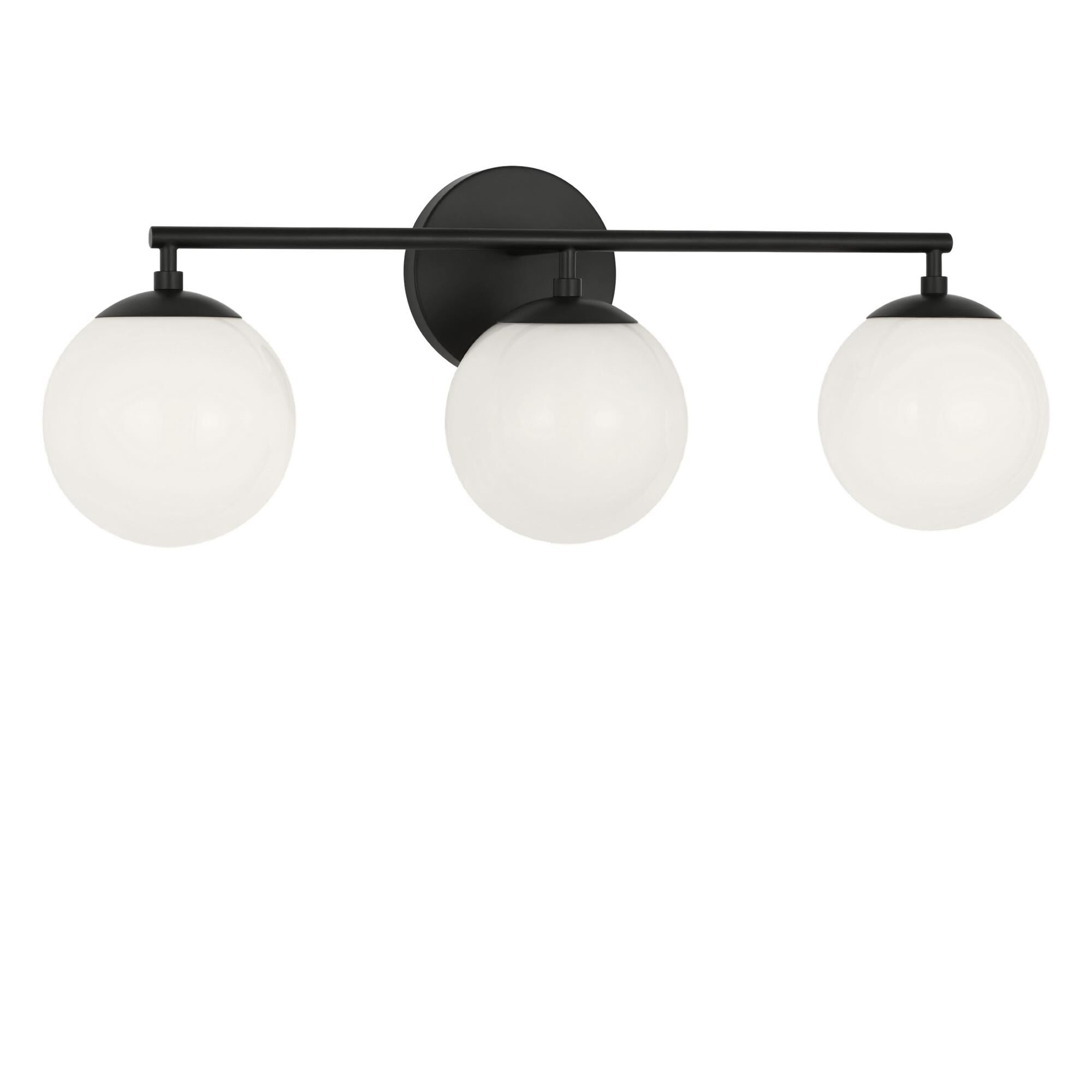 Shown in Midnight Black finish and Clear White glass