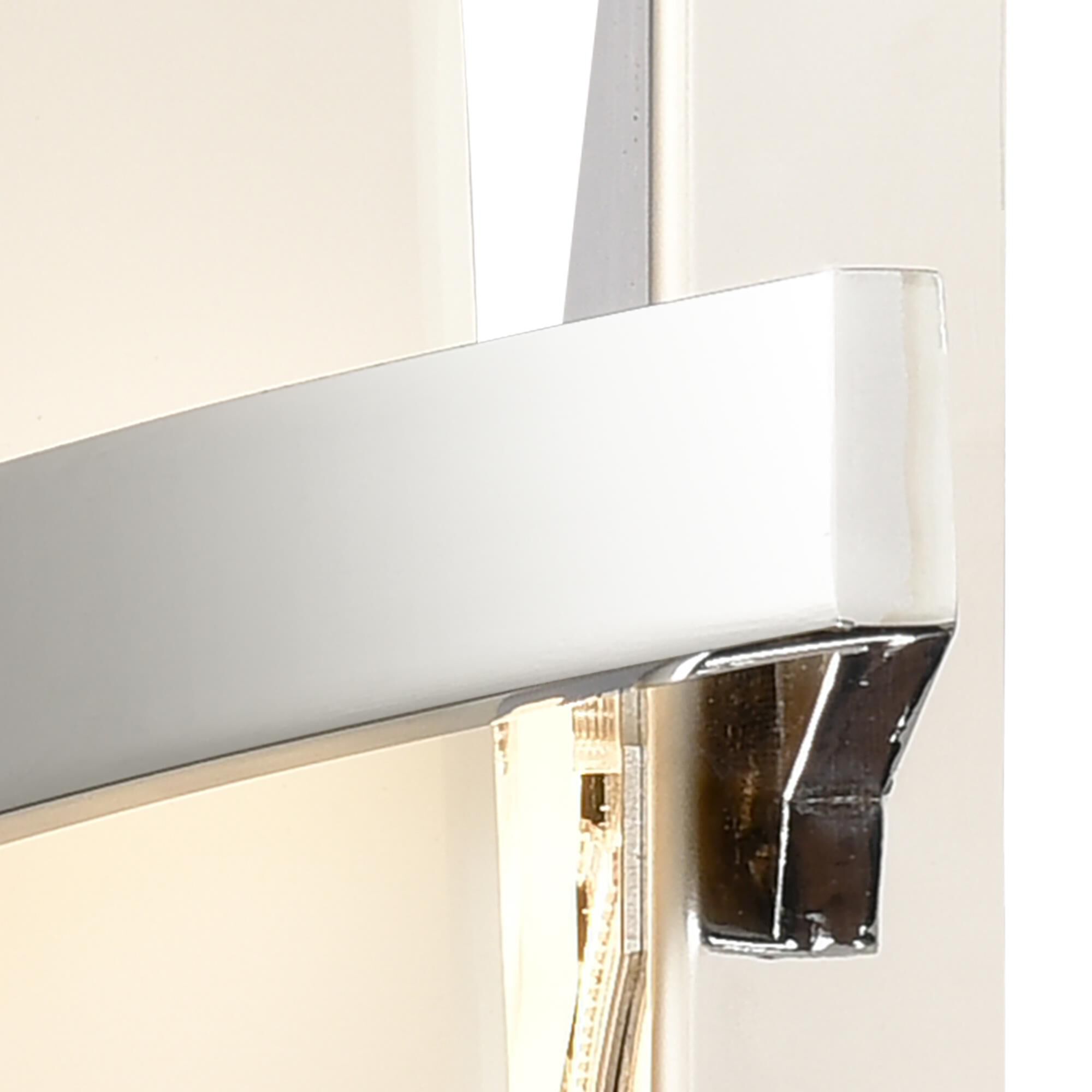 Shown in Chrome finish and Opal Etched glass