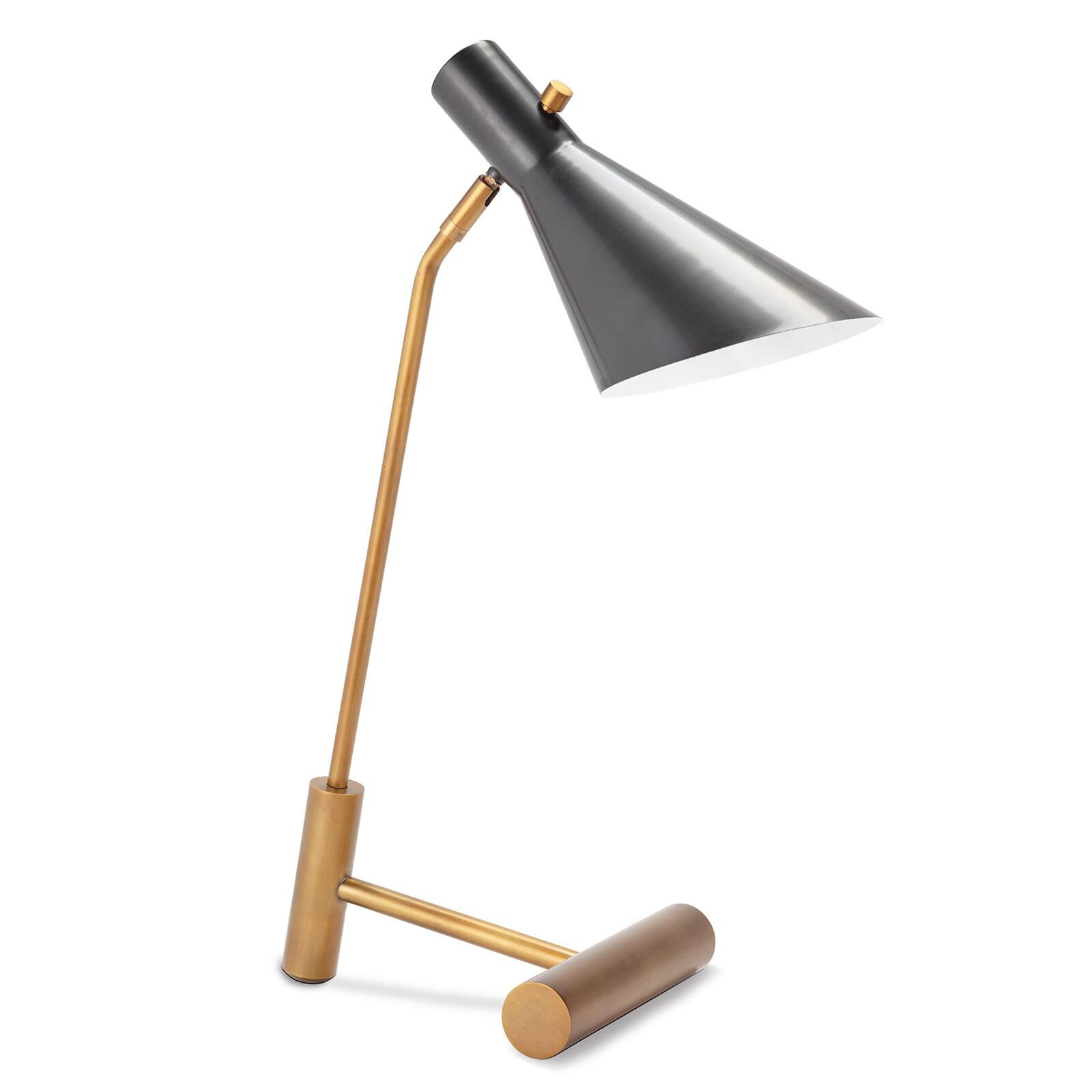 Shown in Blackened Brass finish and - None - shade
