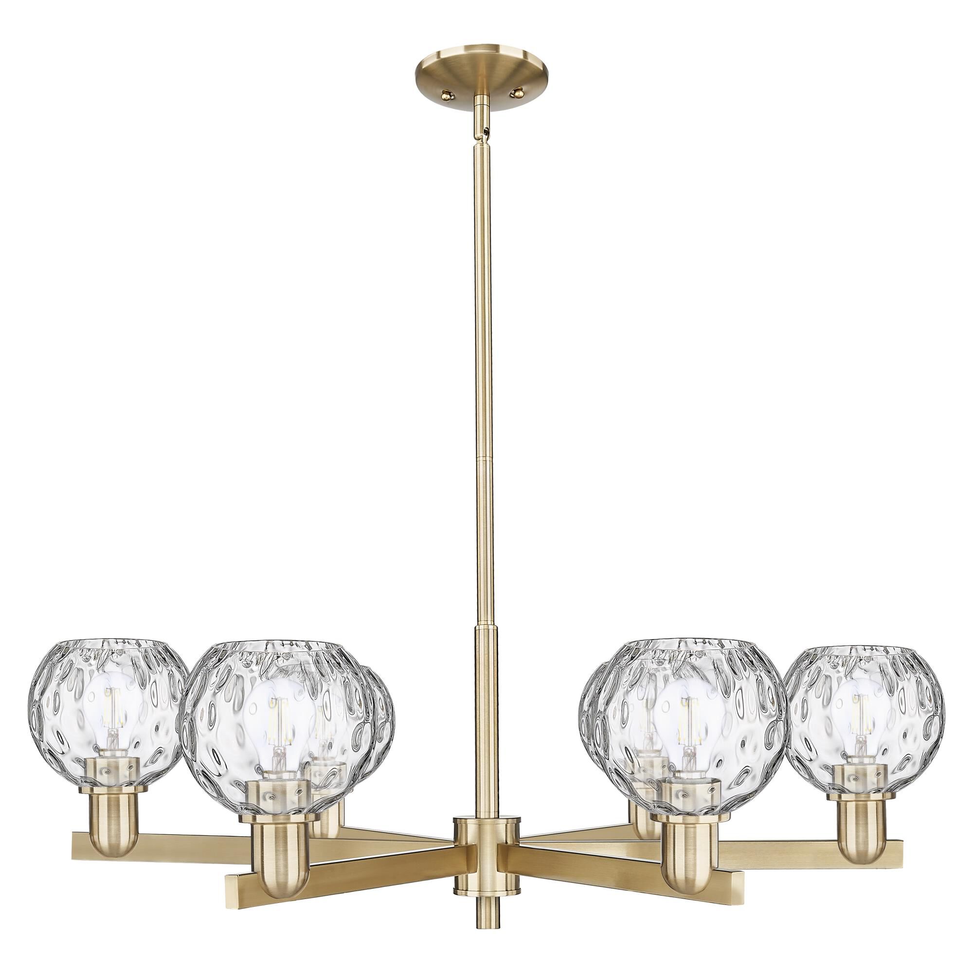 Shown in Champagne Bronze finish and Clear Water glass