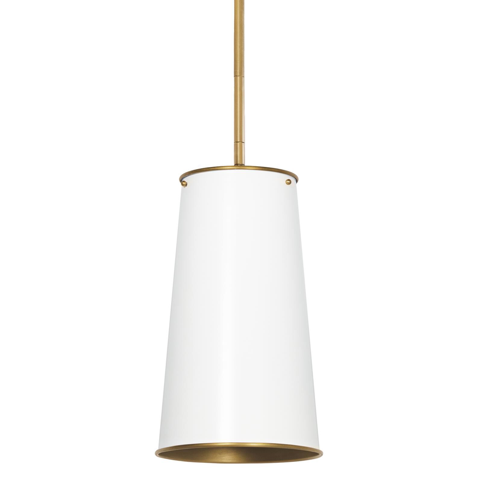 Shown in White finish and Metal shade