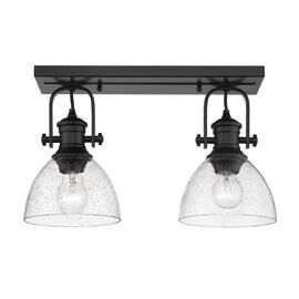 Hines 10 Inch Damp Rated Semi Flush Mount by Golden Lighting