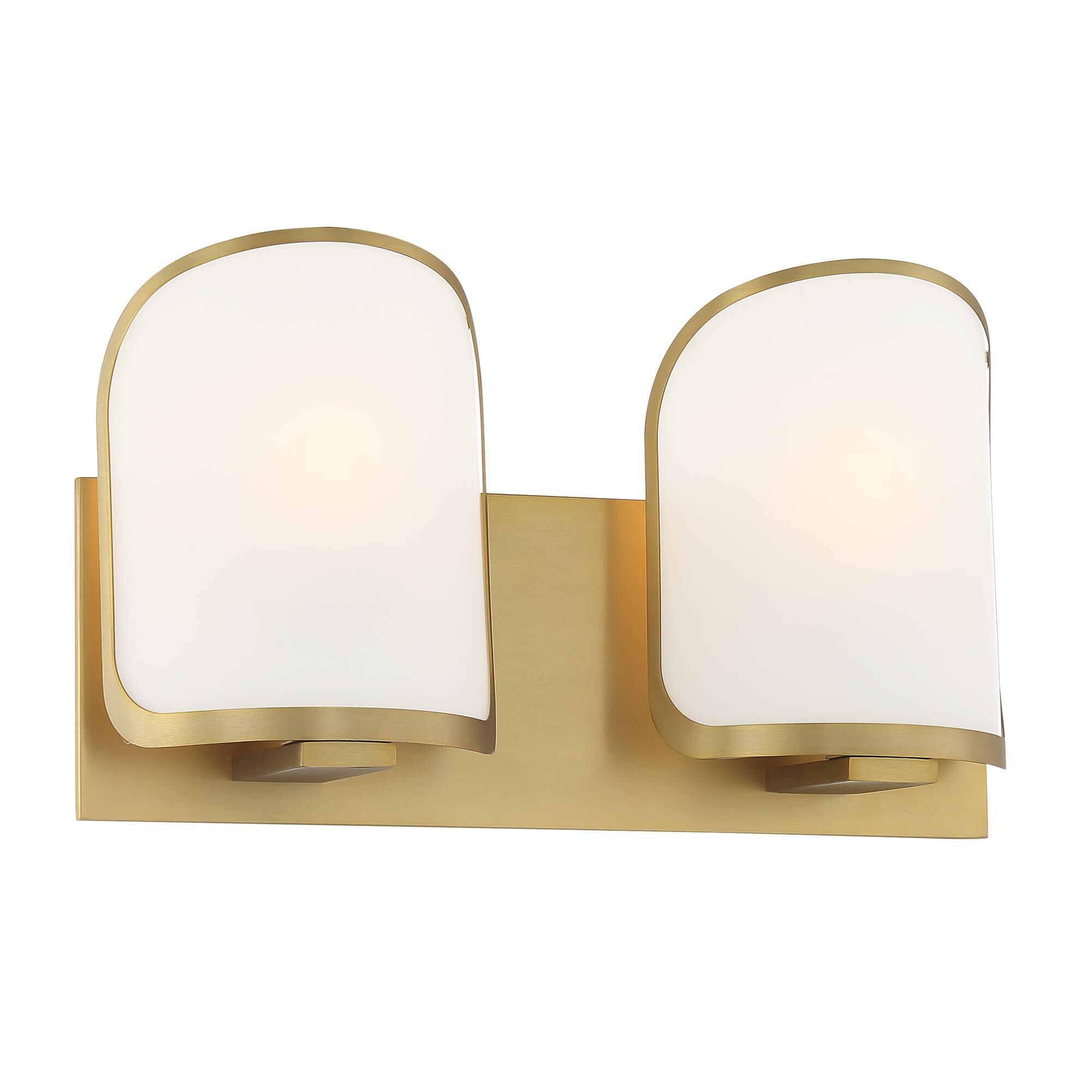 Shown in Soft Brass finish and Etched White glass