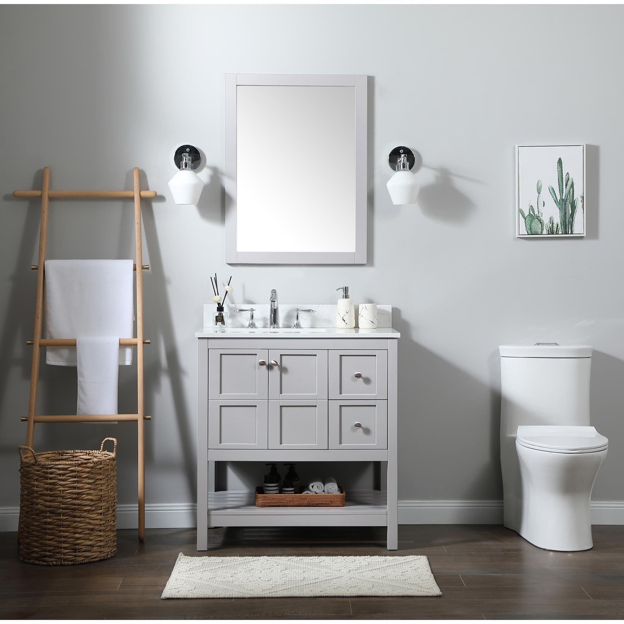 Shown in Grey finish