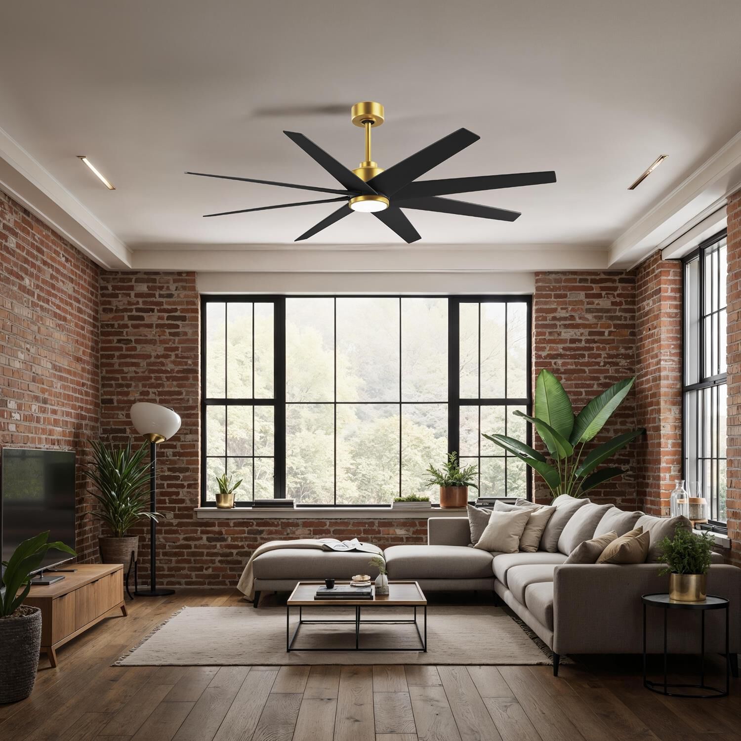 Ariella Outdoor Rated 64 Inch Ceiling Fan with Light Kit by Matthews Fan Company