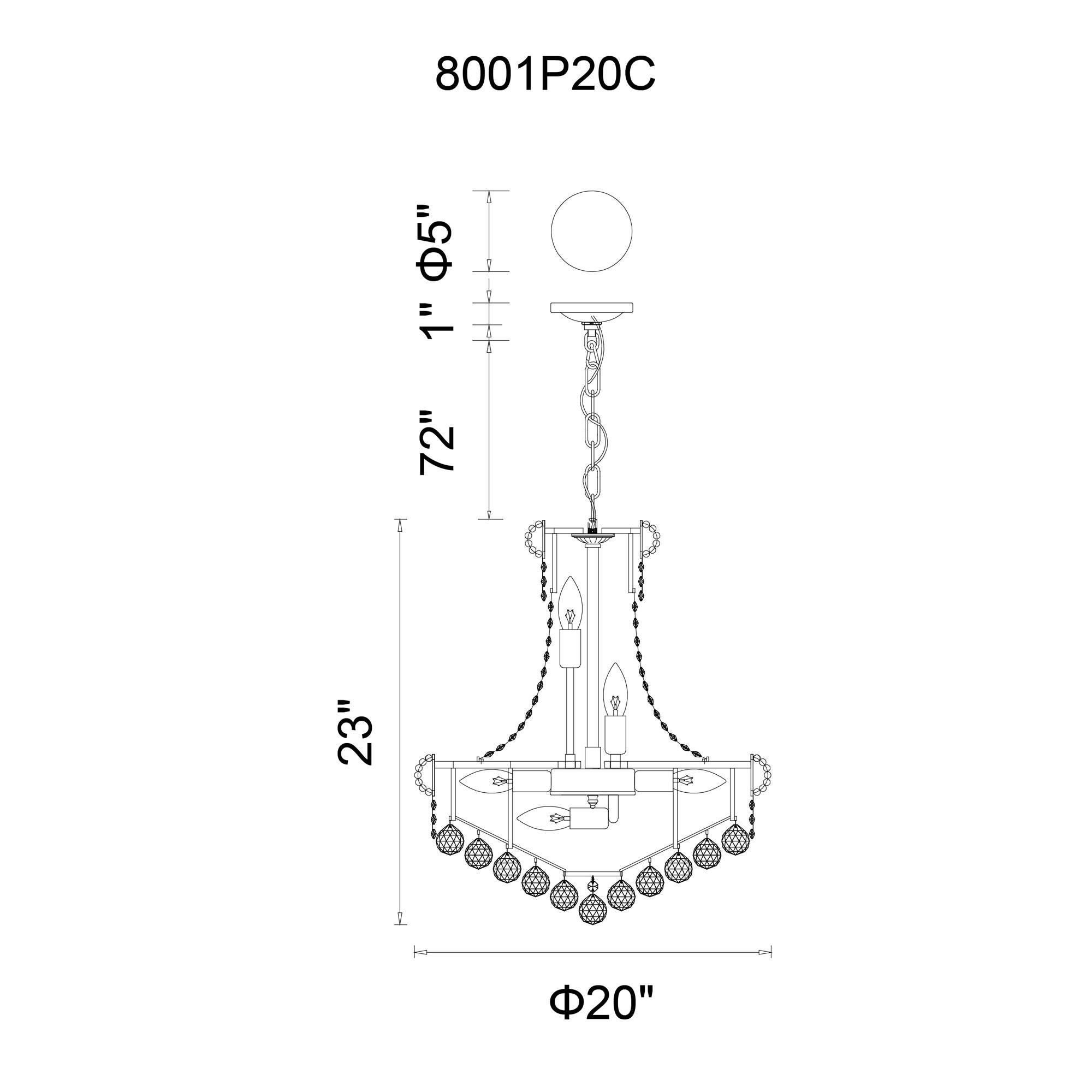 Empire 20 Inch 14 Light Mini Chandelier by CWI Lighting