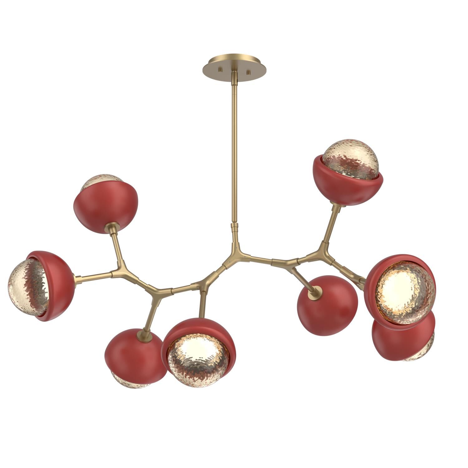 Levi Wilson Cabochon 38 Inch Linear Suspension Light by Hammerton Studio