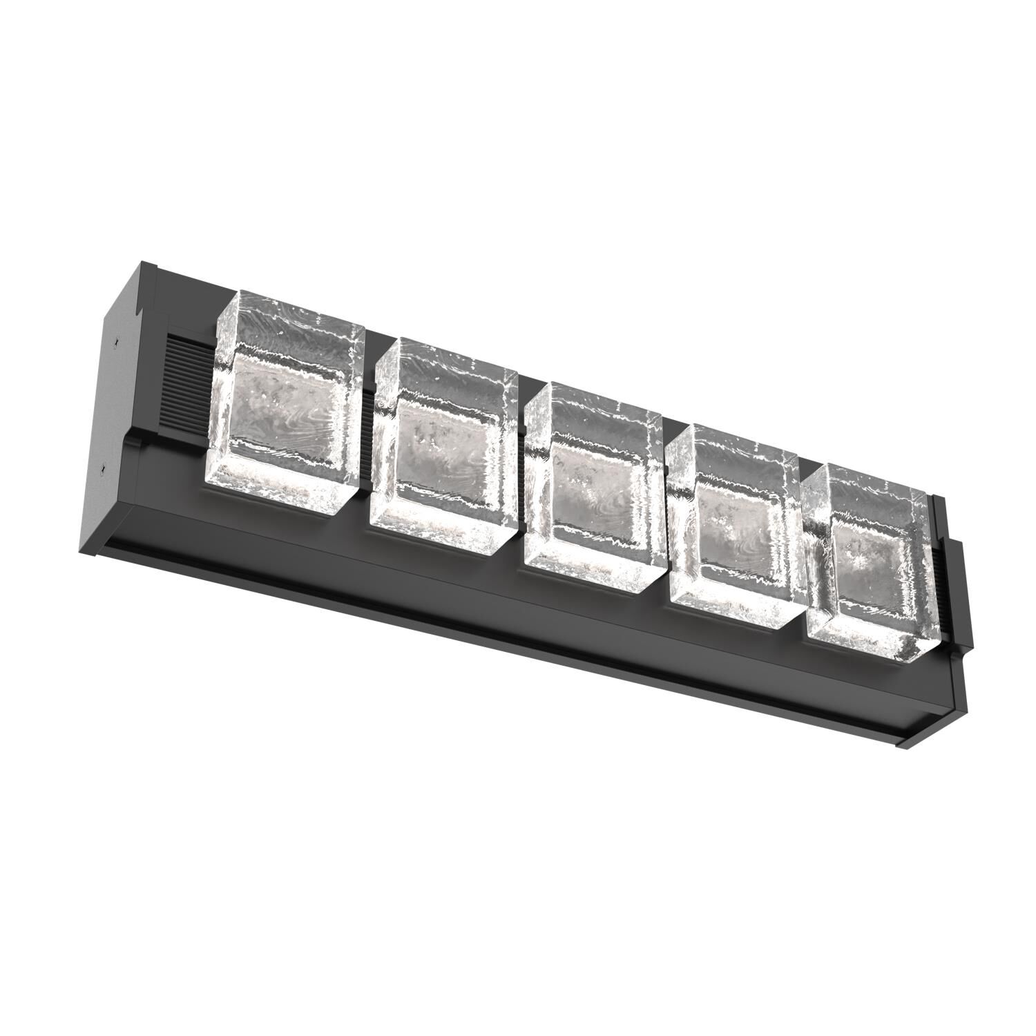 Shown in Matte Black finish and Smooth Seeded glass and None accent