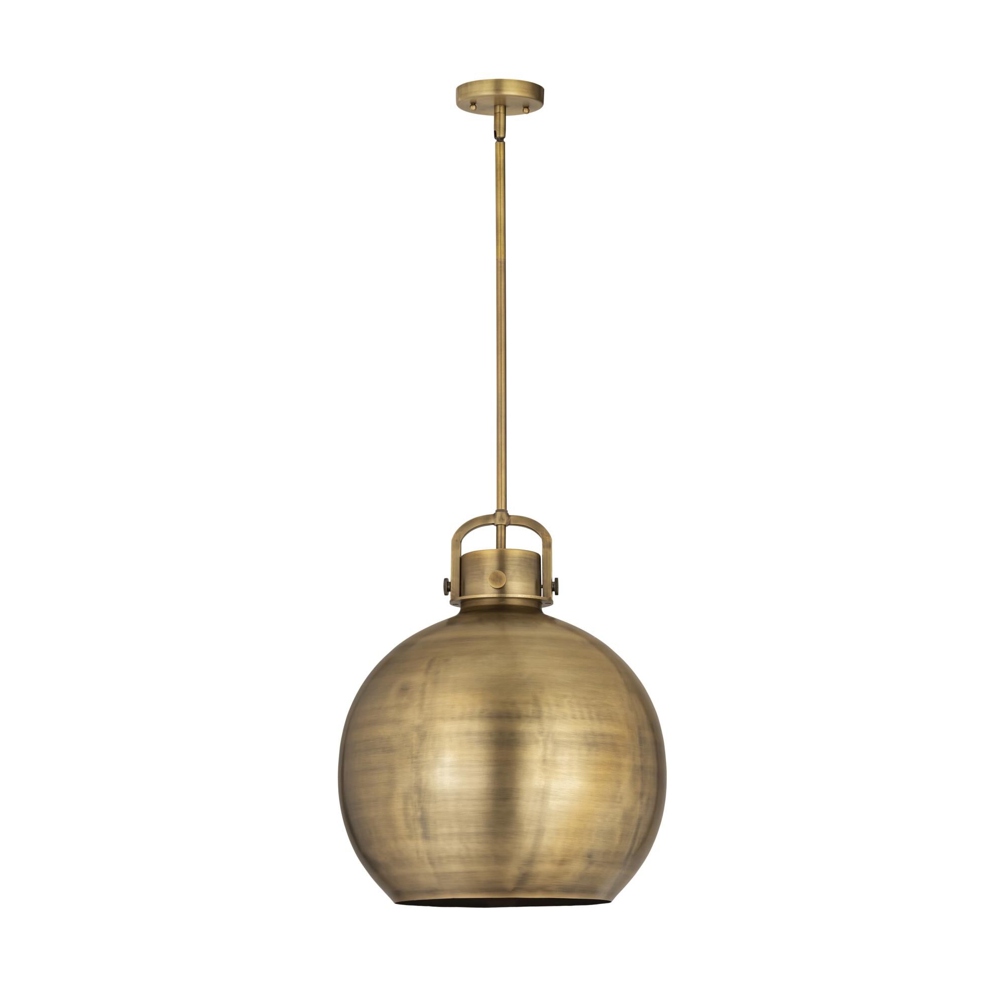 Shown in Brushed Brass finish and Brushed Brass Steel shade
