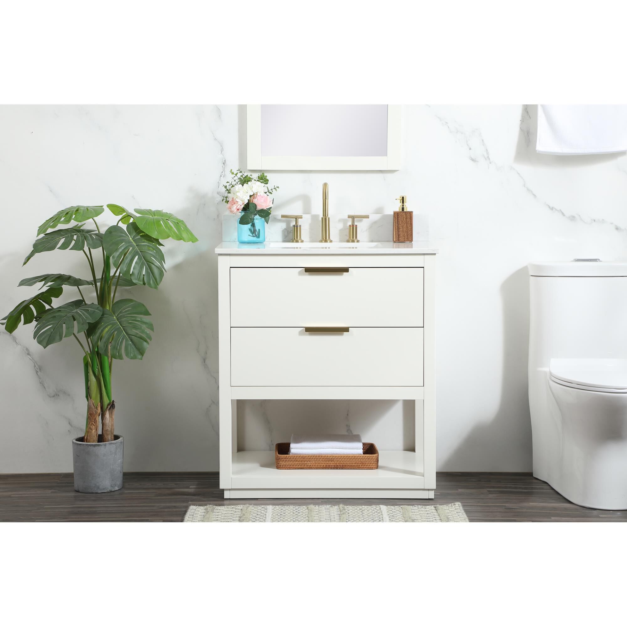 Shown in White finish