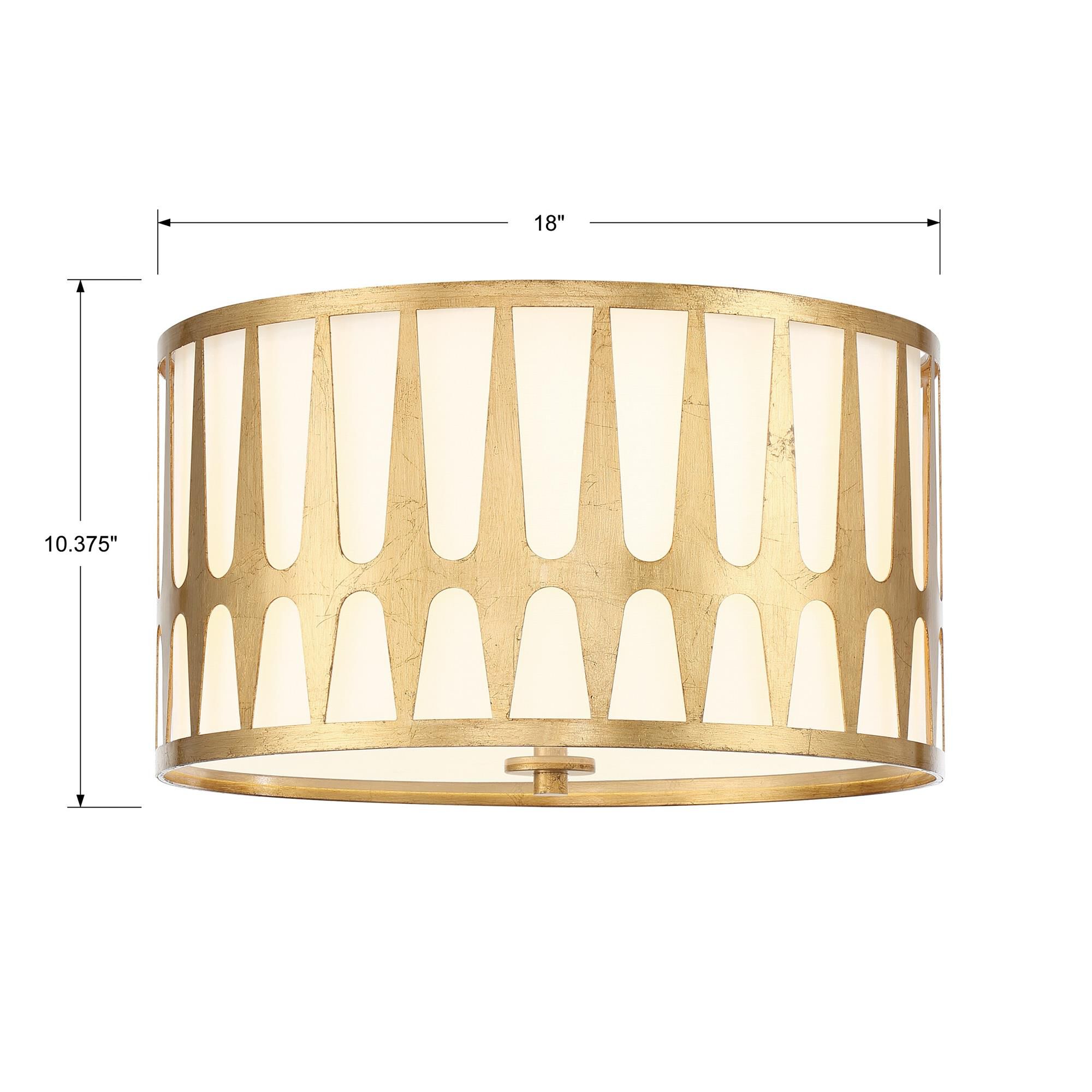 Shown in Antique Gold finish and Fabric shade