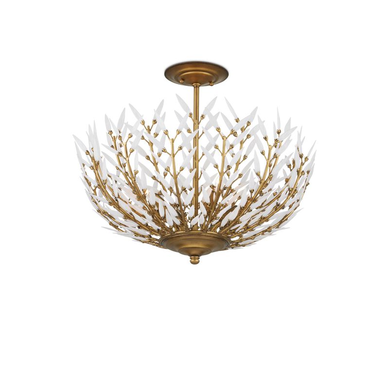 Magnum 22 Inch 4 Light Semi Flush Mount by Currey & Company