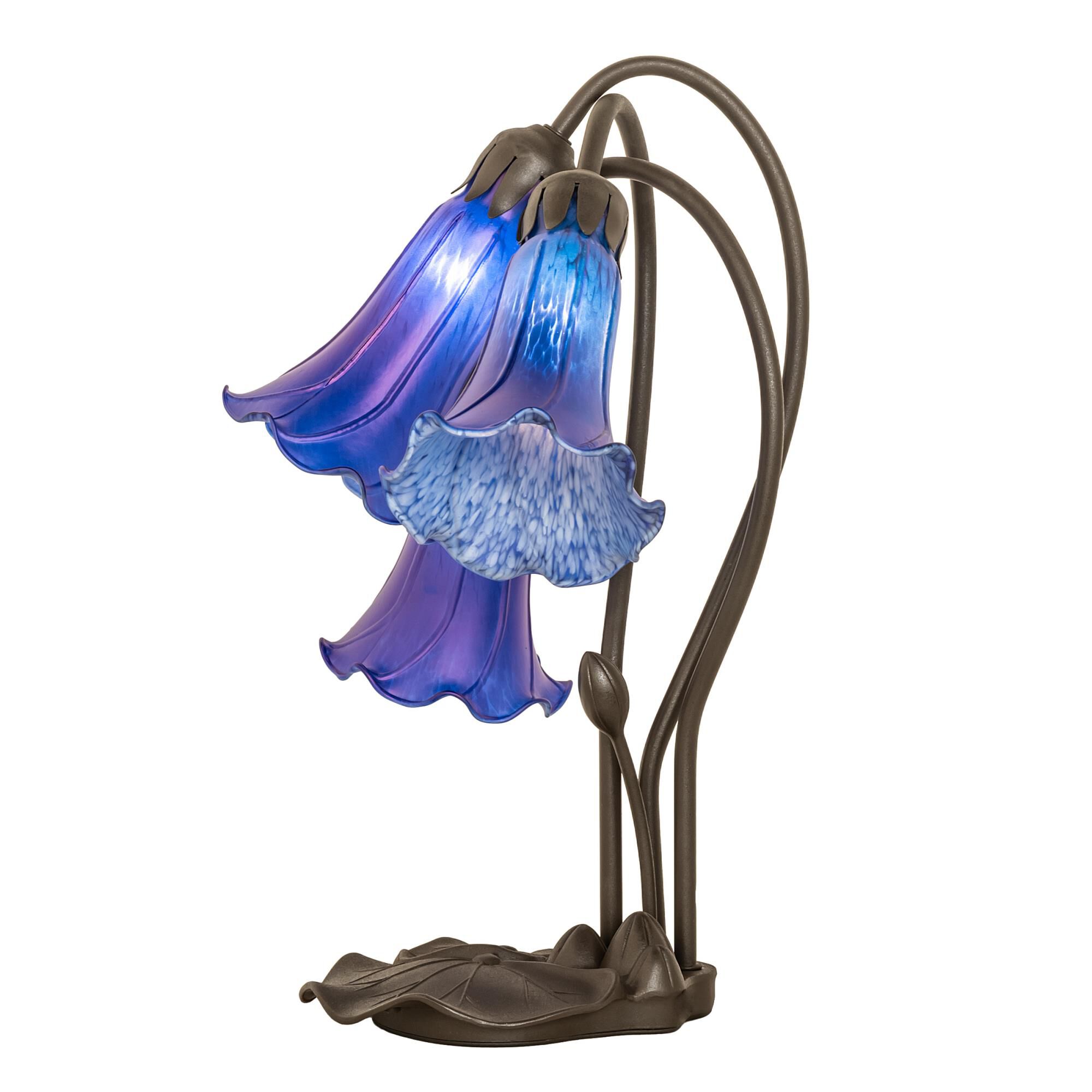 Shown in Mahogany Bronze finish and Blue glass