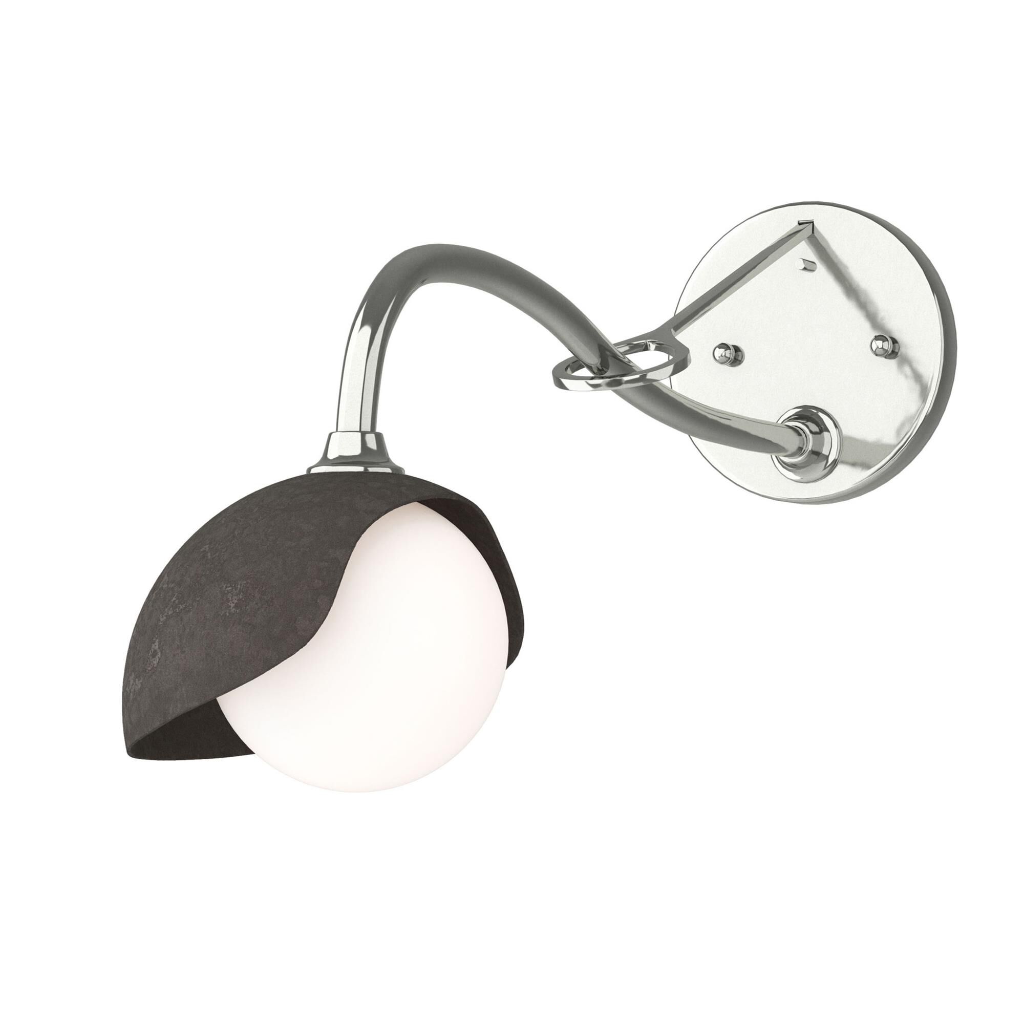 Shown in Sterling finish and Opal glass and Dark Smoke (07) accent